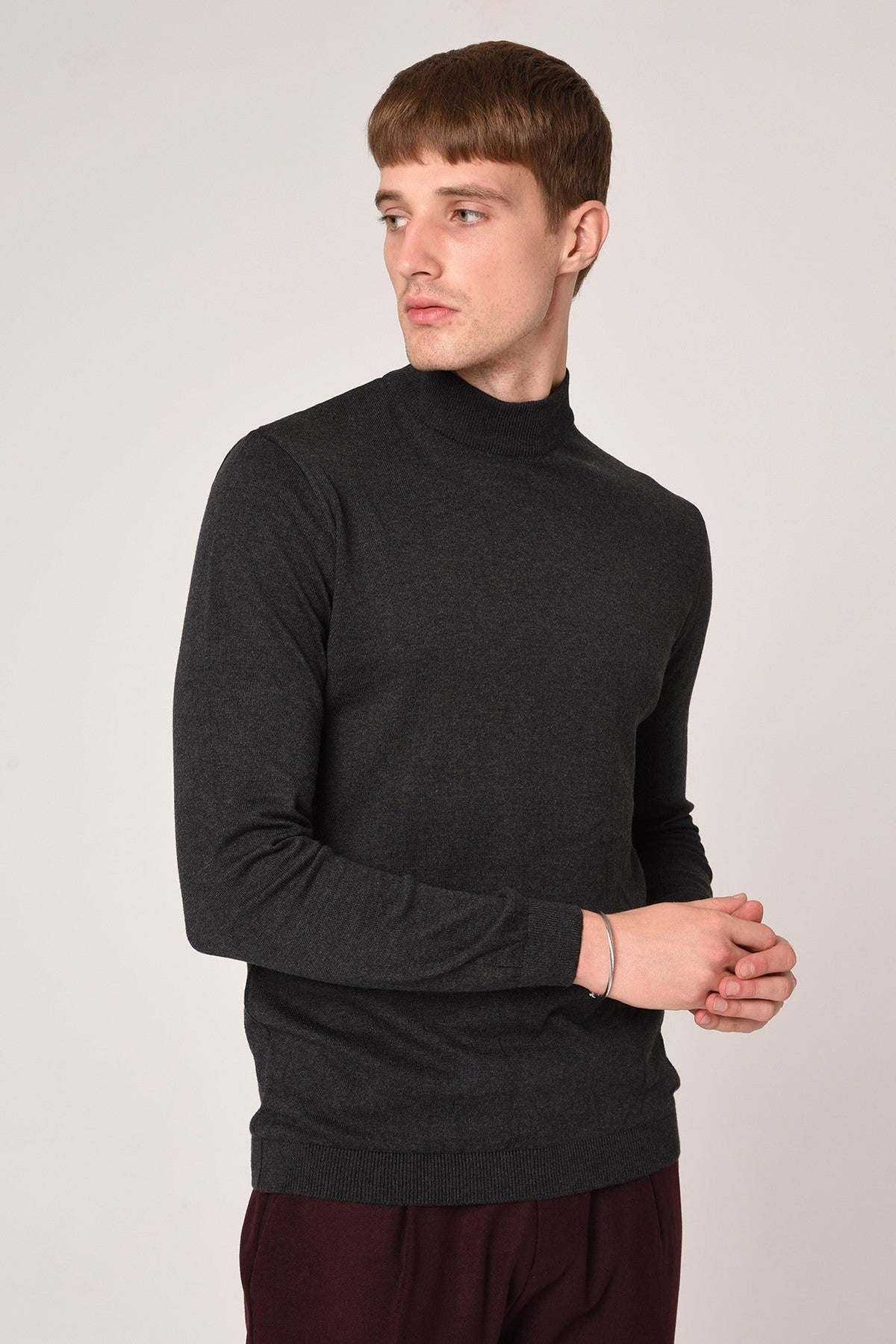 Antioch Half-Boat Neck Slim-Fit Knit Sweater