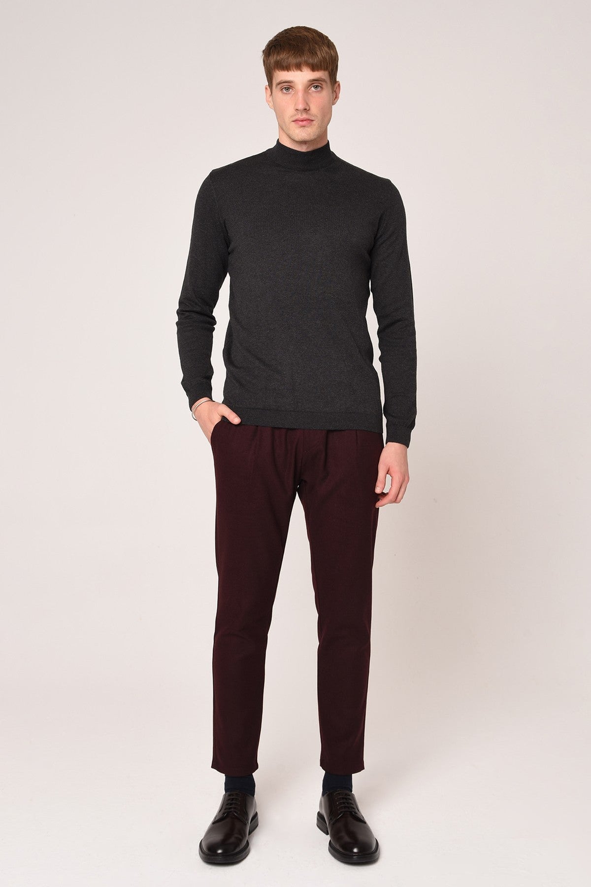 Antioch Half-Boat Neck Slim-Fit Knit Sweater