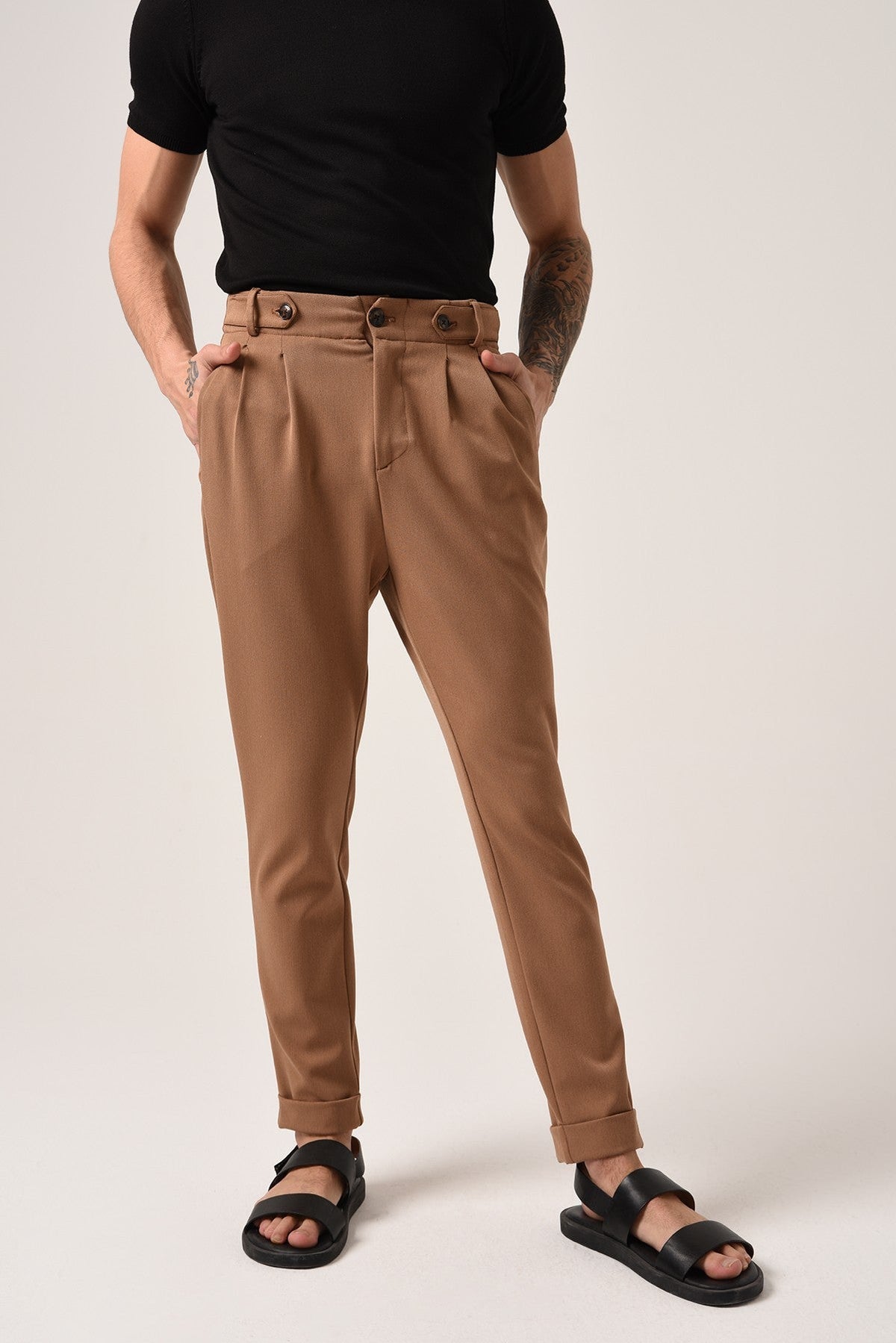 Antioch High-Waisted (Boyfriend) Pleated Pants