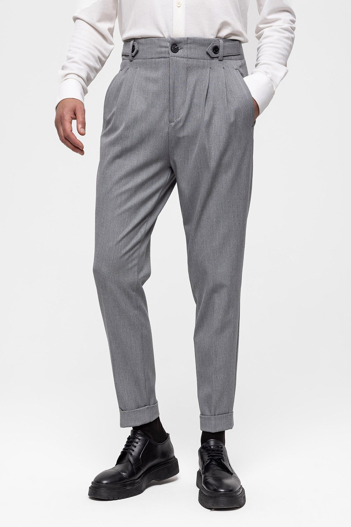 Antioch High-Waisted (Boyfriend) Pleated Pants
