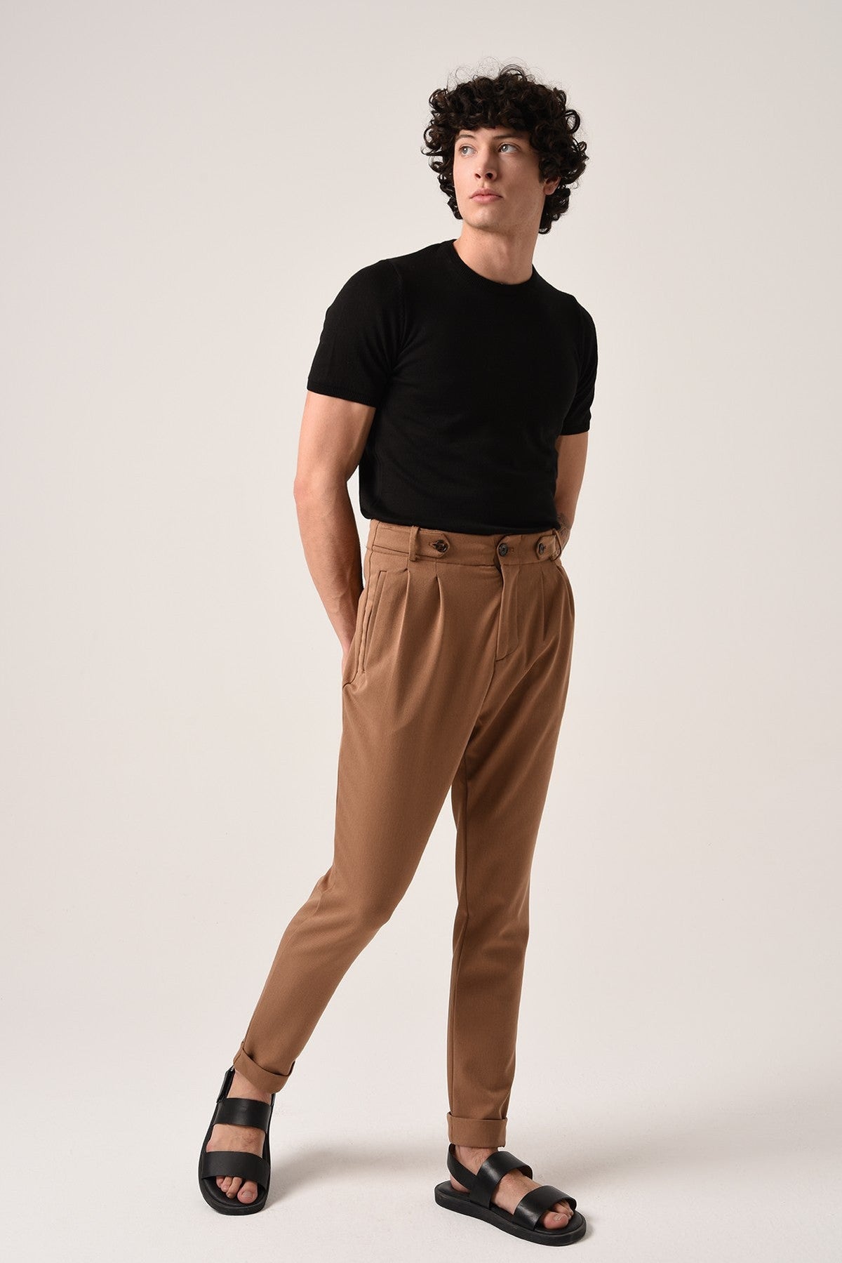 Antioch High-Waisted (Boyfriend) Pleated Pants