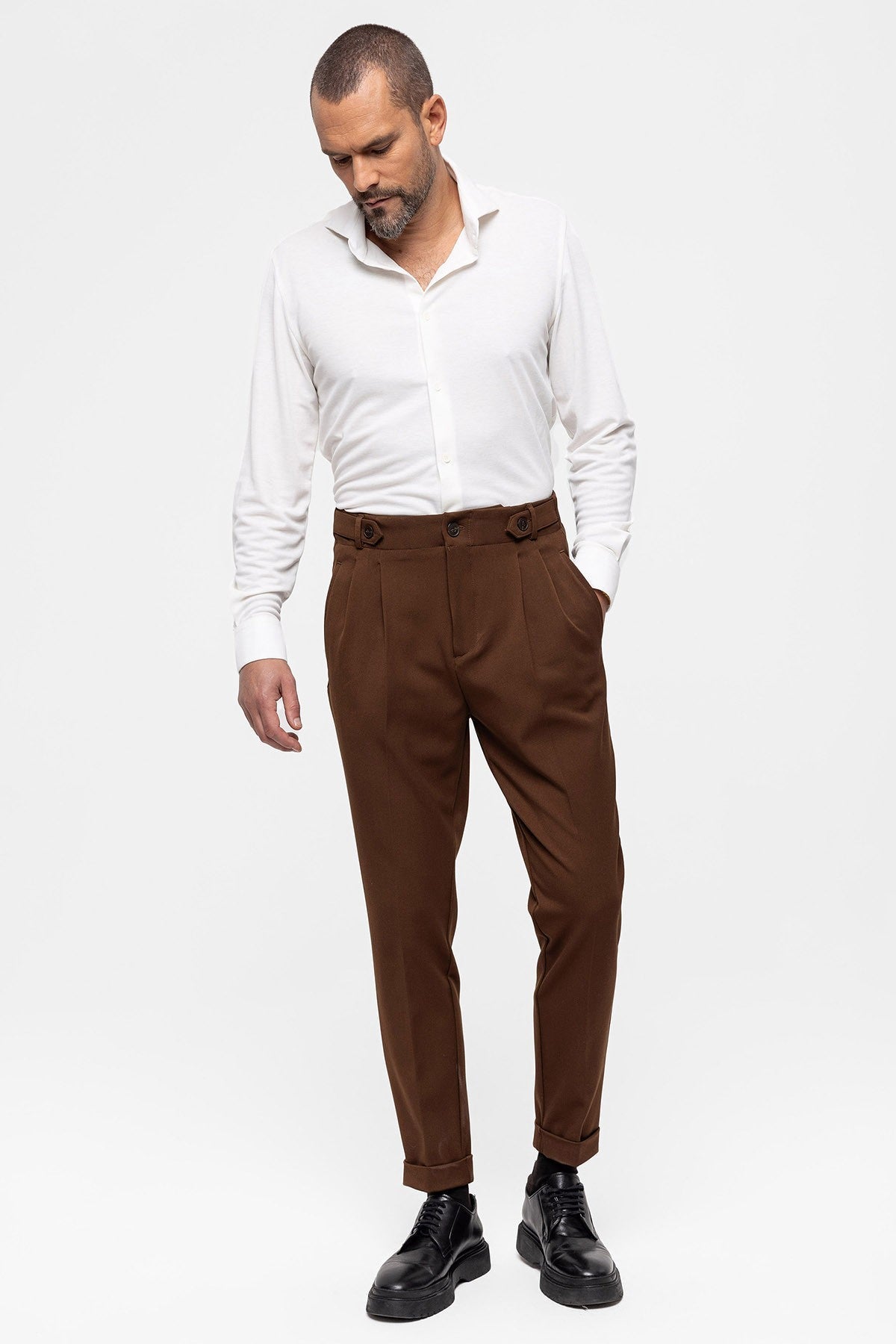 Antioch High-Waisted (Boyfriend) Pleated Pants