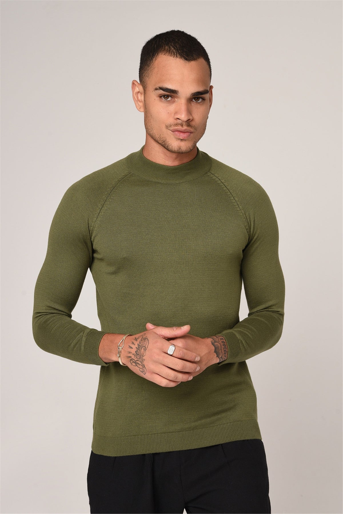 Slim-Fit Knit Sweater with a Half-Boat Neck