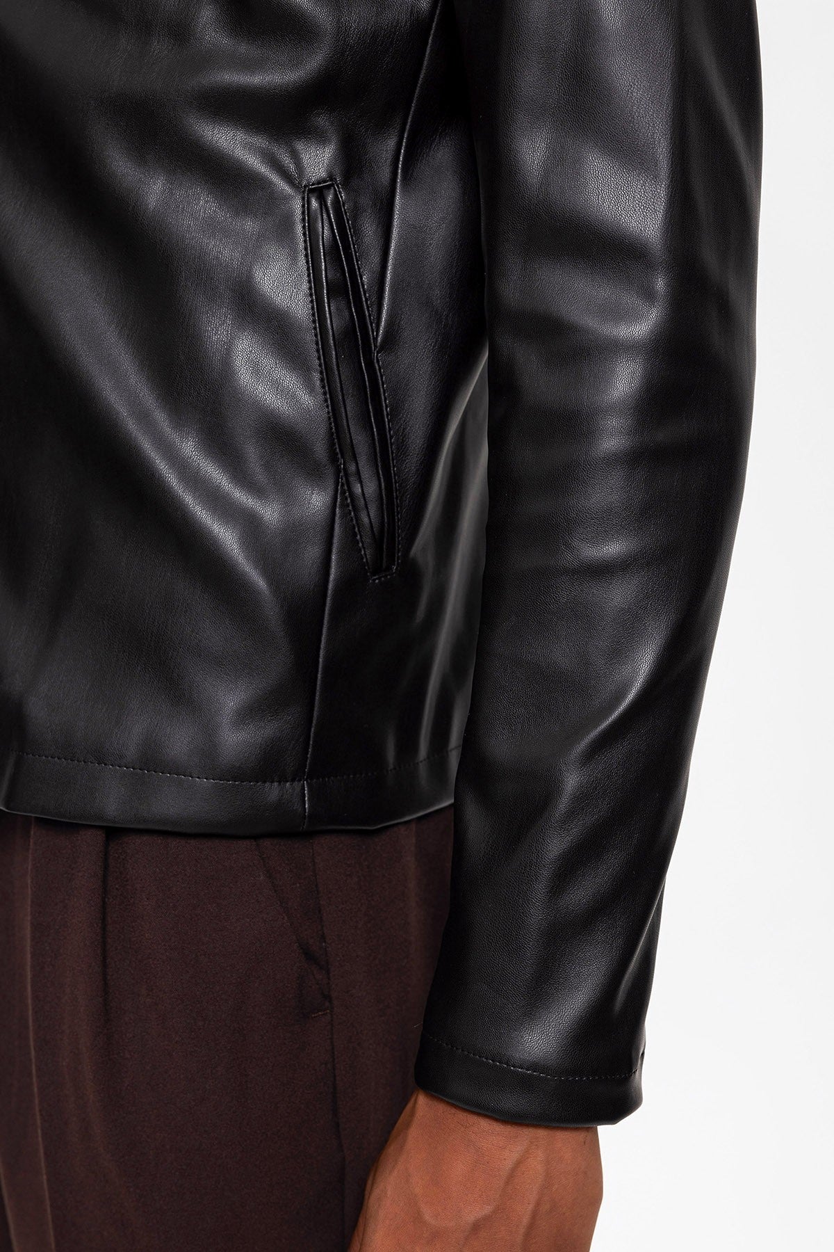 Antioch Stand-Up Collar Leather Jacket