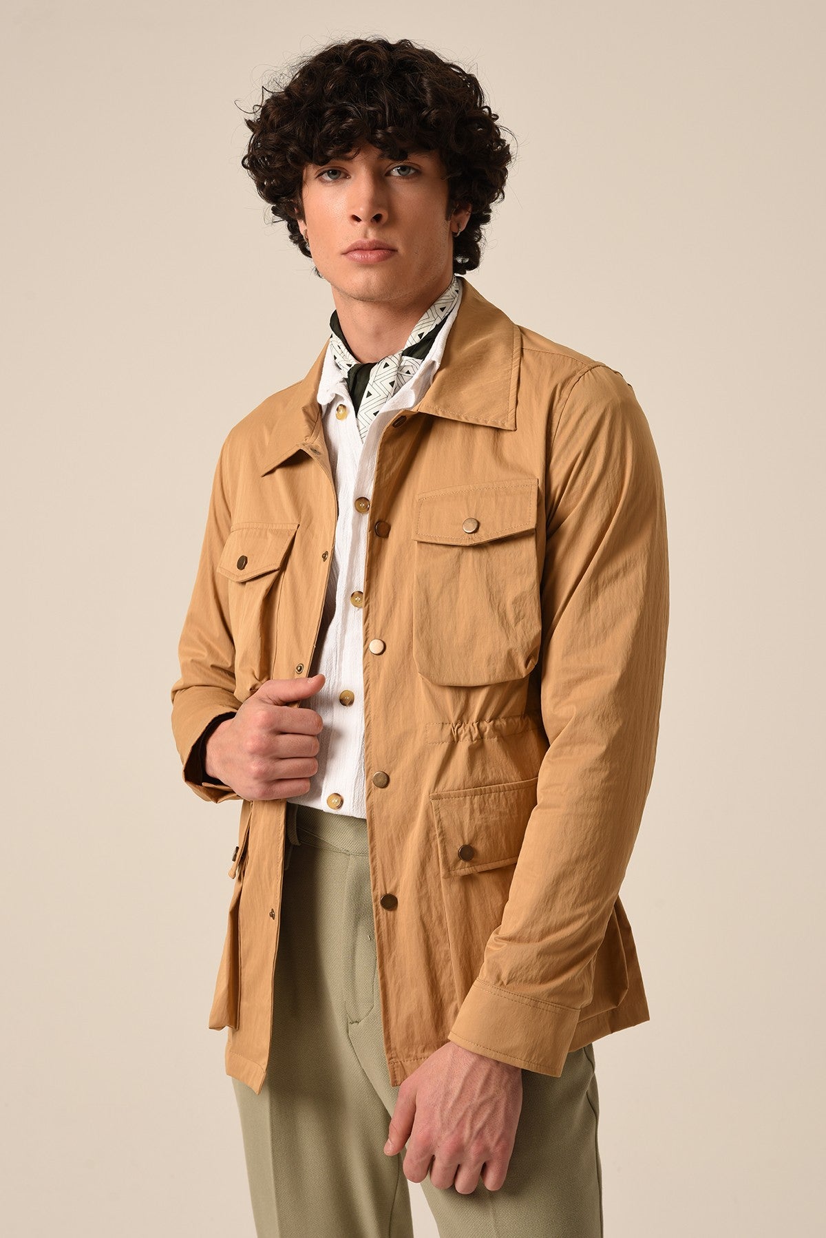 Antioch Men's Spring Jacket with Elastic Waistband