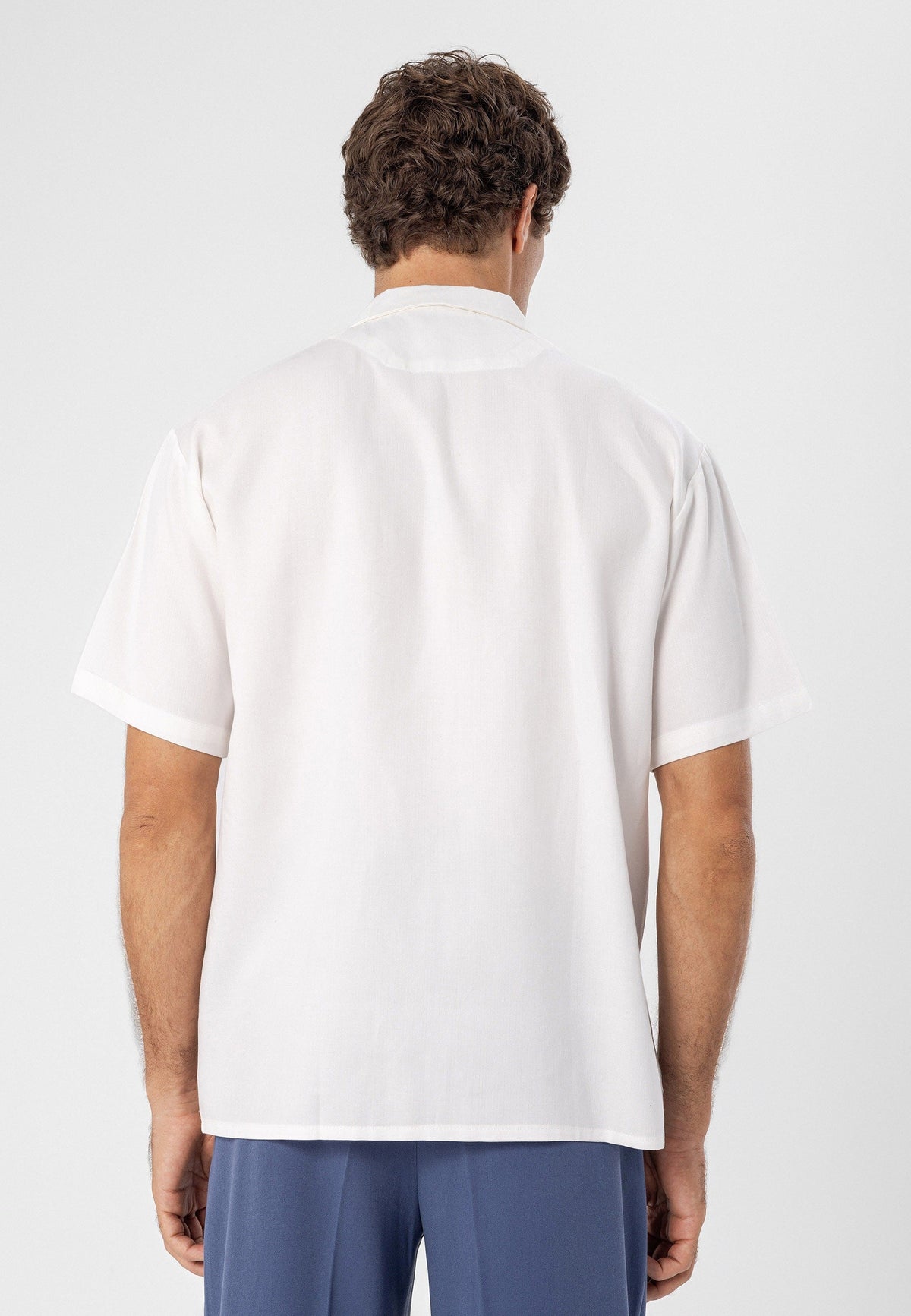 Men's Shirt with Apache Collar and Pocket Details