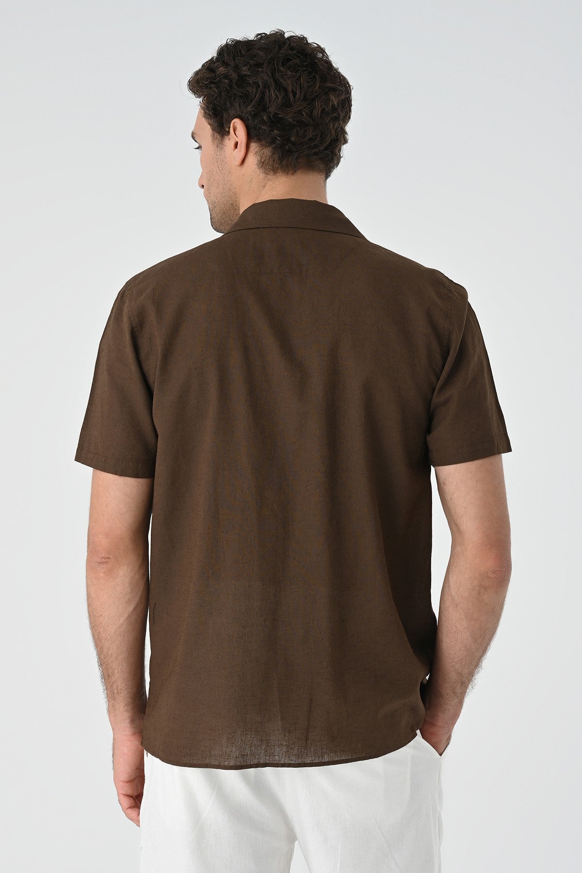 Men's Shirt with Apache Collar and Pocket Details