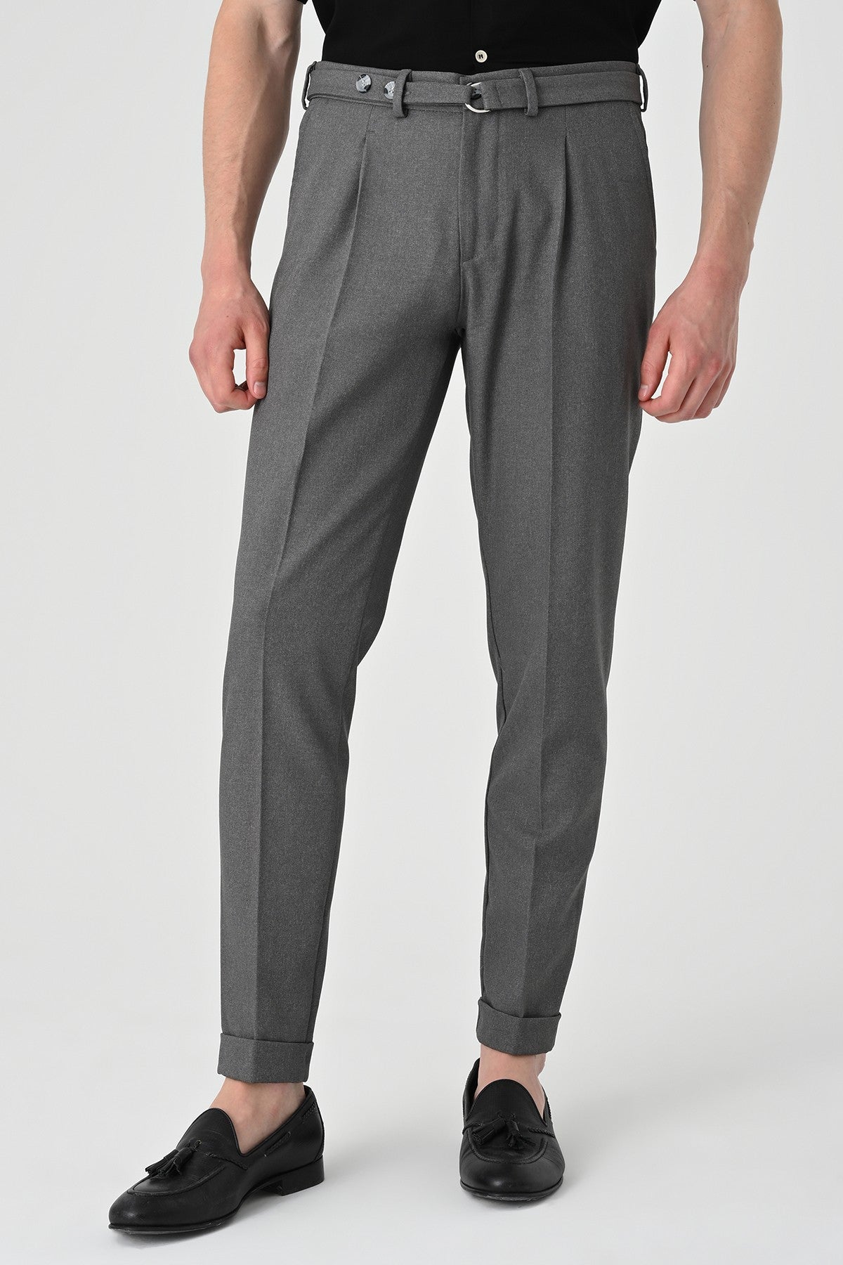 Antioch High-Waisted Pleated Pants