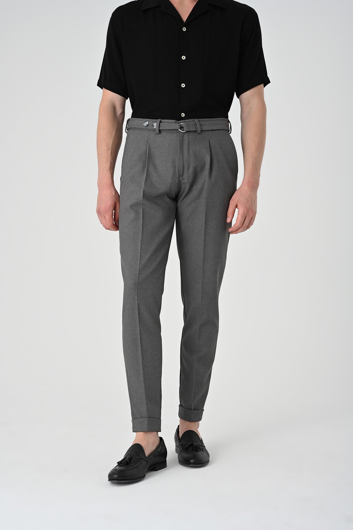 Antioch High-Waisted Pleated Pants