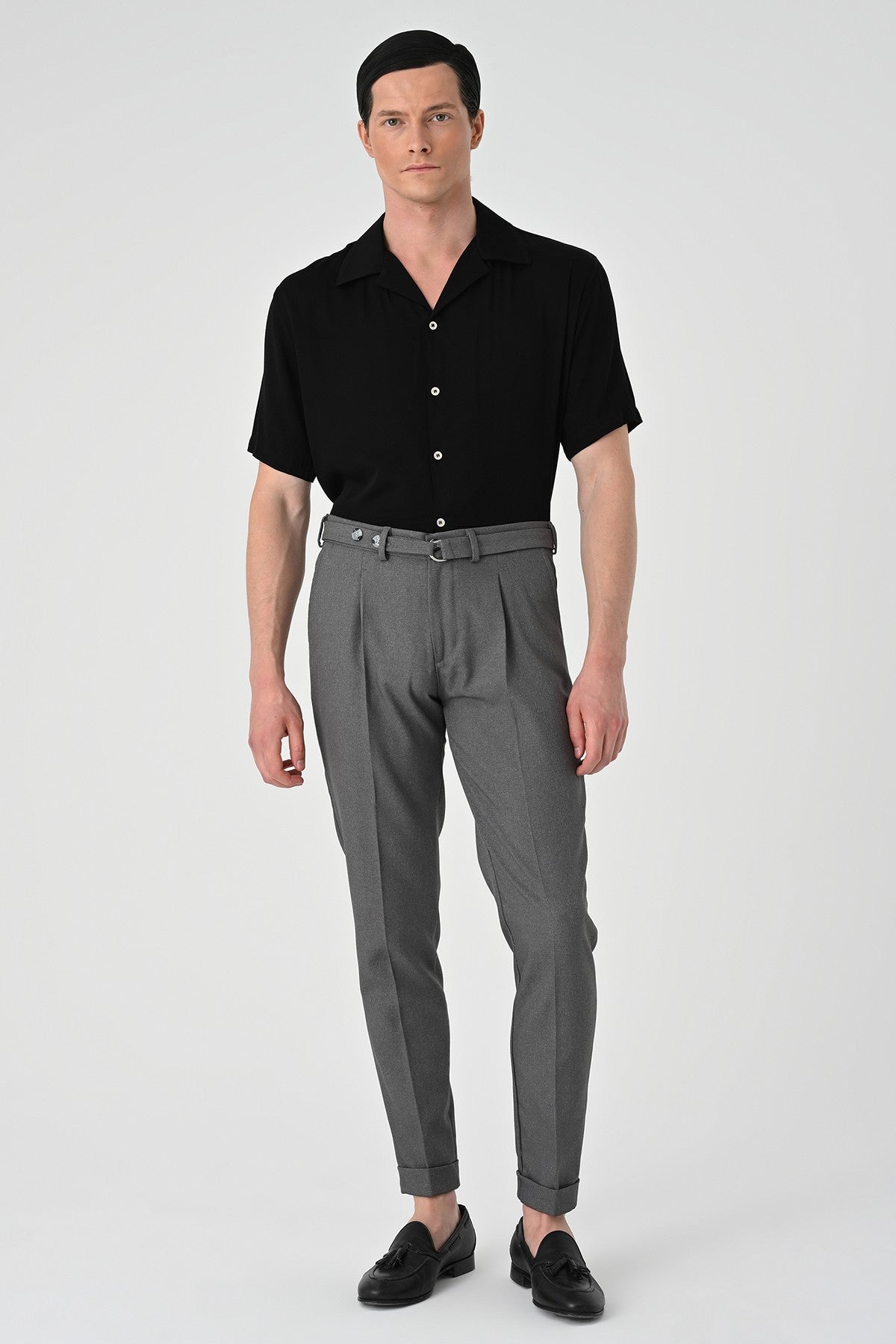 Antioch High-Waisted Pleated Pants