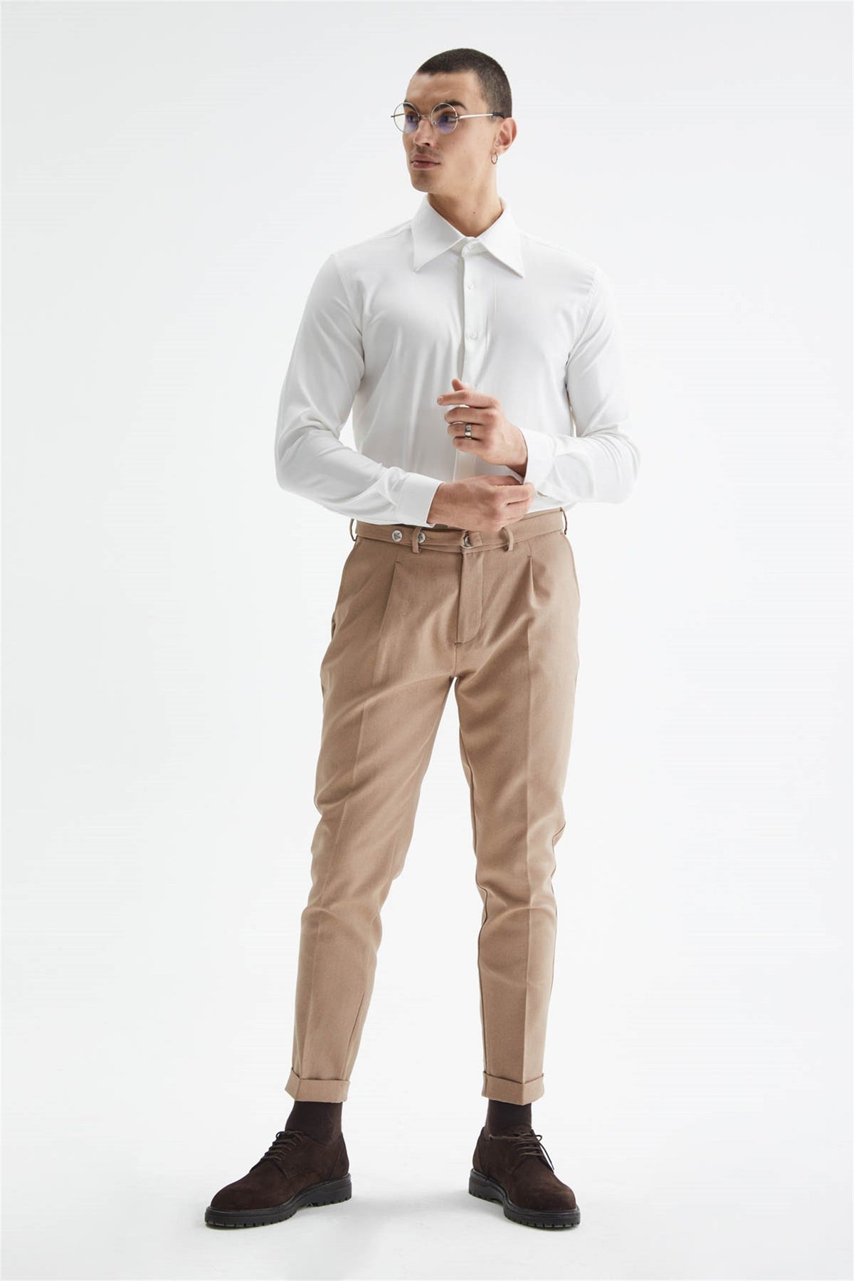 Antioch High-Waisted Pleated Pants