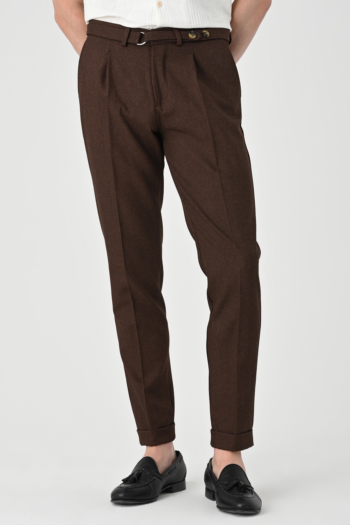 Antioch High-Waisted Pleated Pants