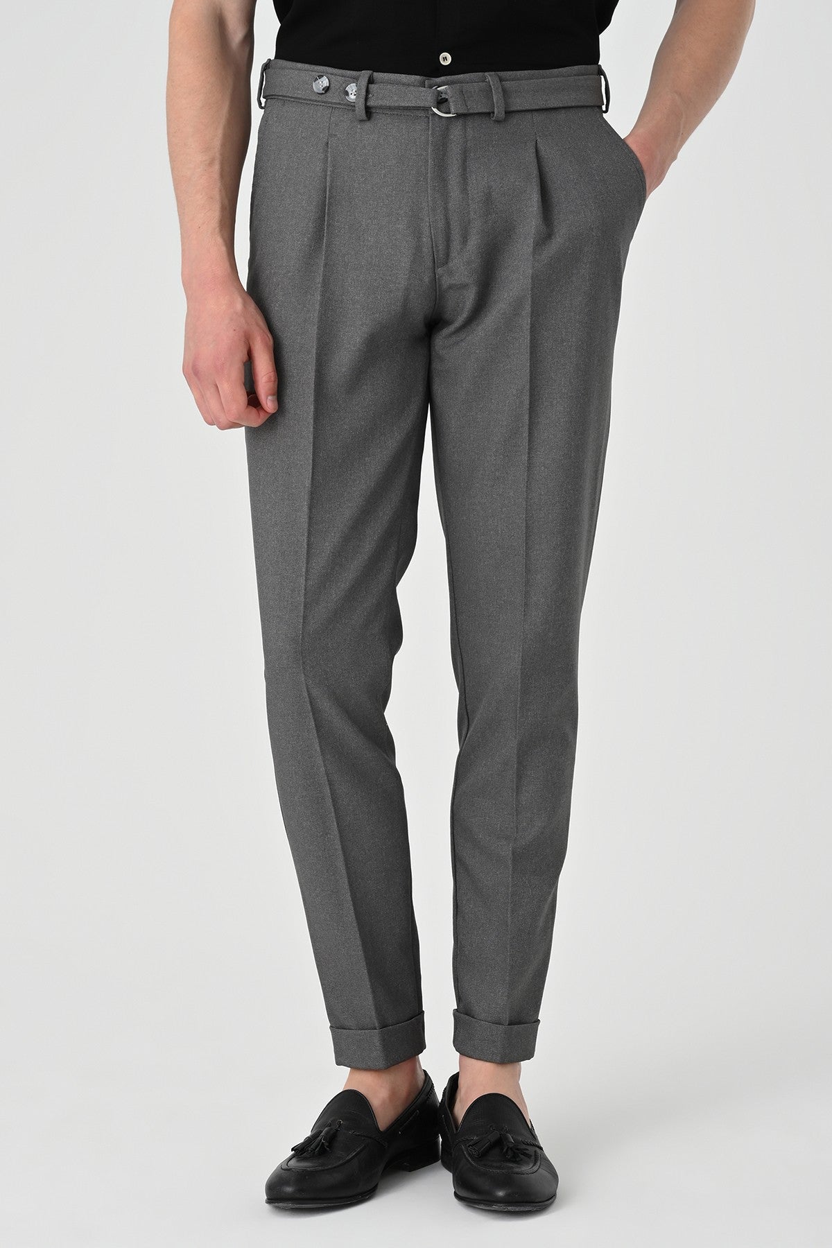 Antioch High-Waisted Pleated Pants