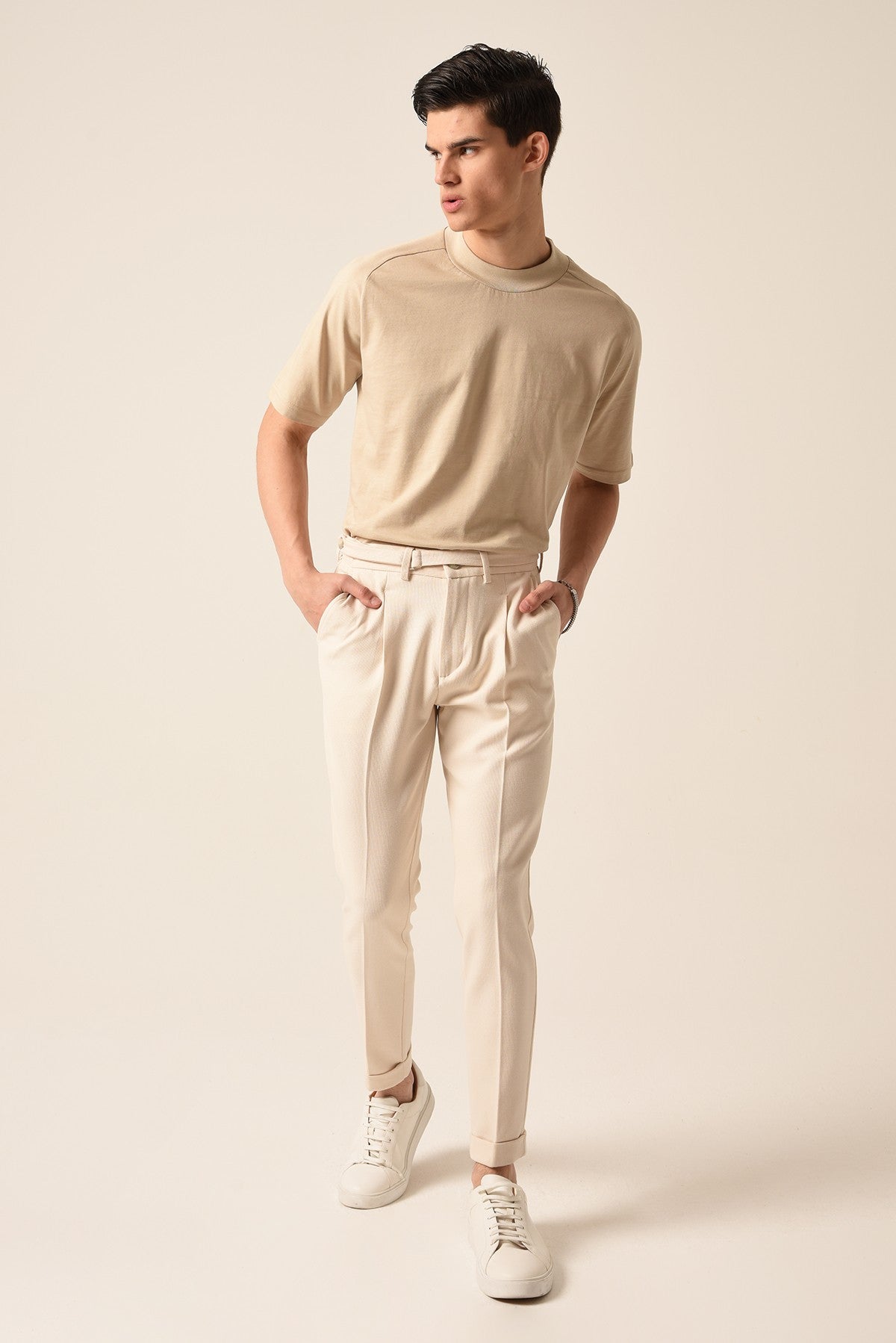 Antioch High-Waisted Pleated Pants