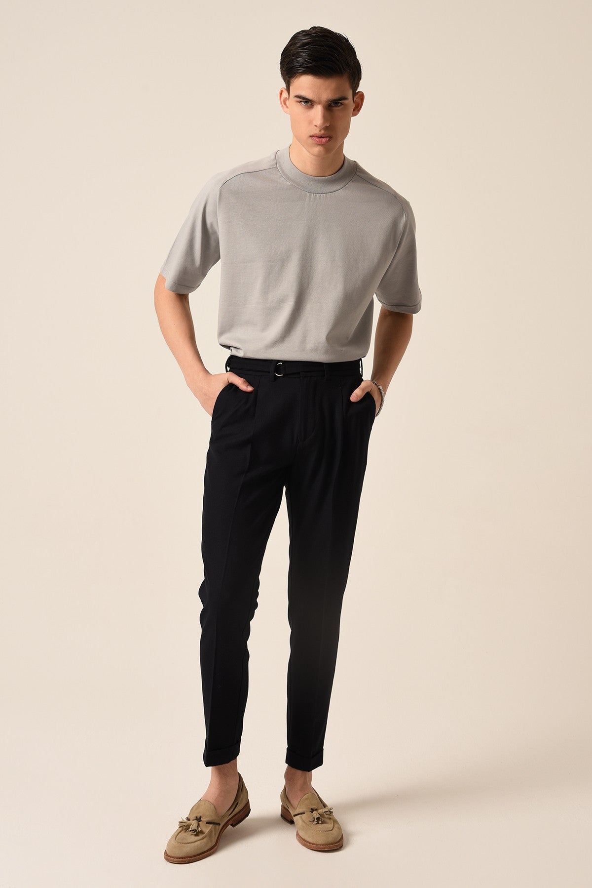 Antioch High-Waisted Pleated Pants