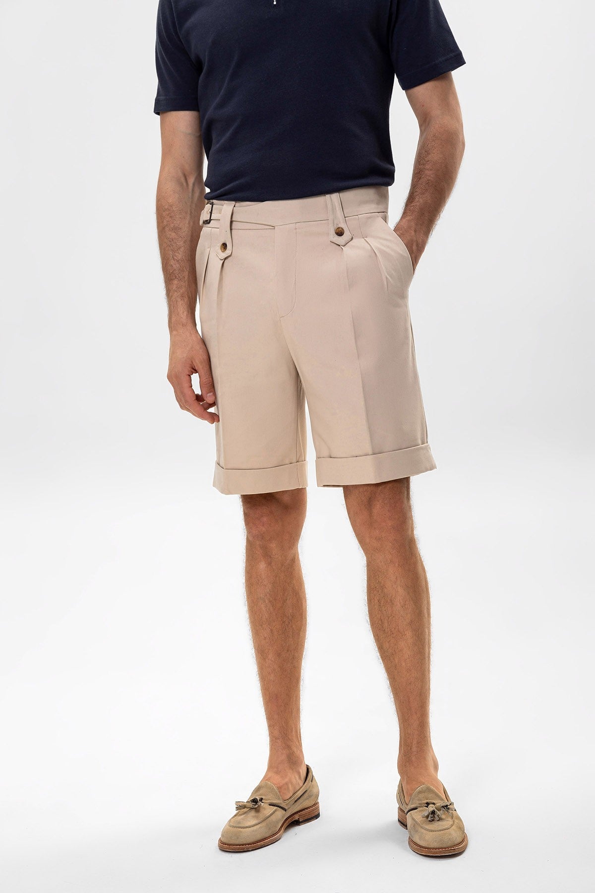 Antioch Toka Men's Shorts with Detailed Pleats