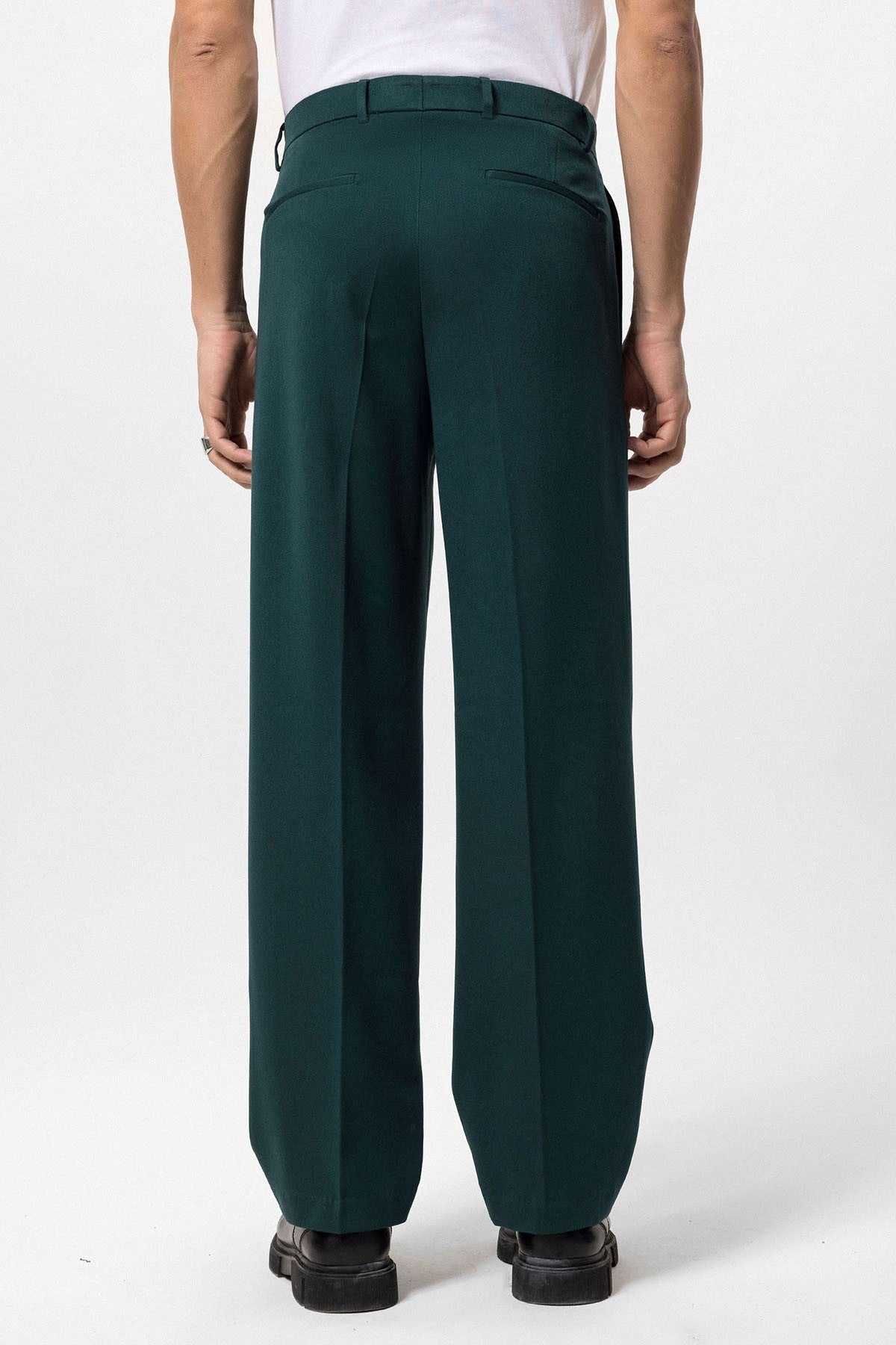 High-Waisted Pleated Relaxed-Fit Men's Pants