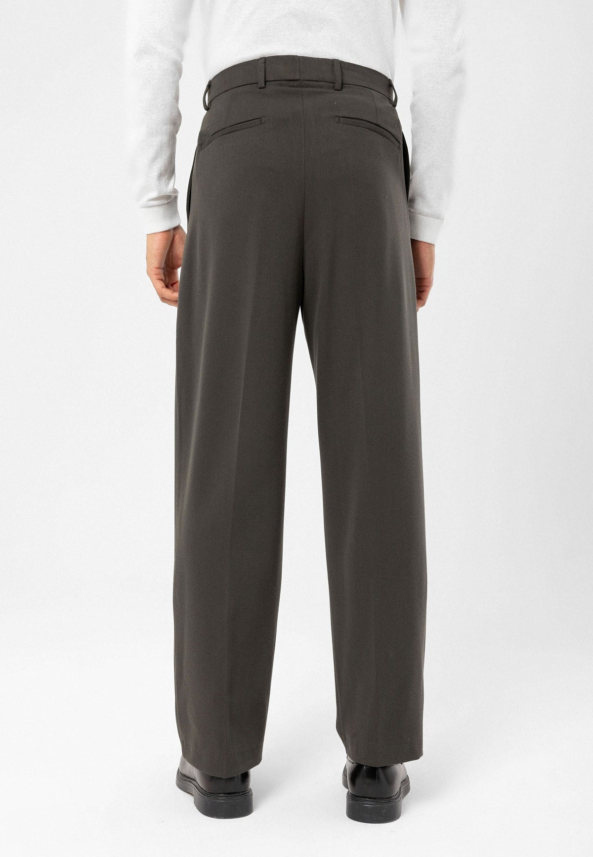 High-Waisted Pleated Relaxed-Fit Men's Pants