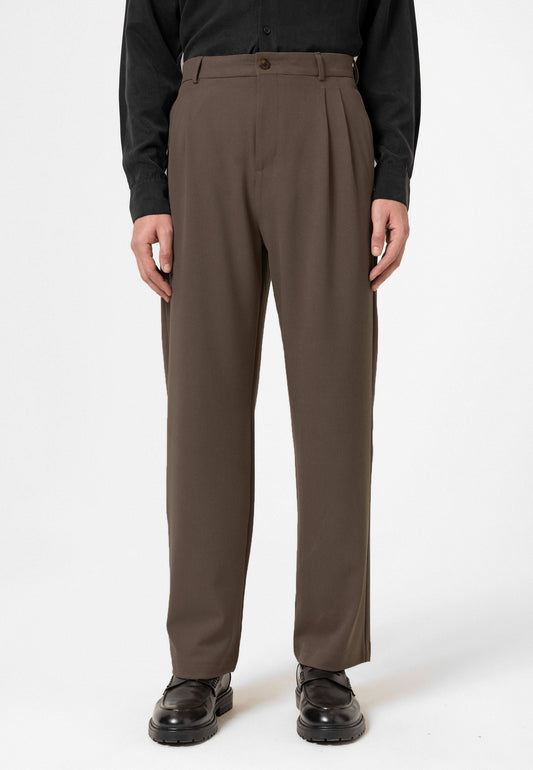High-Waisted Pleated Relaxed-Fit Men's Pants