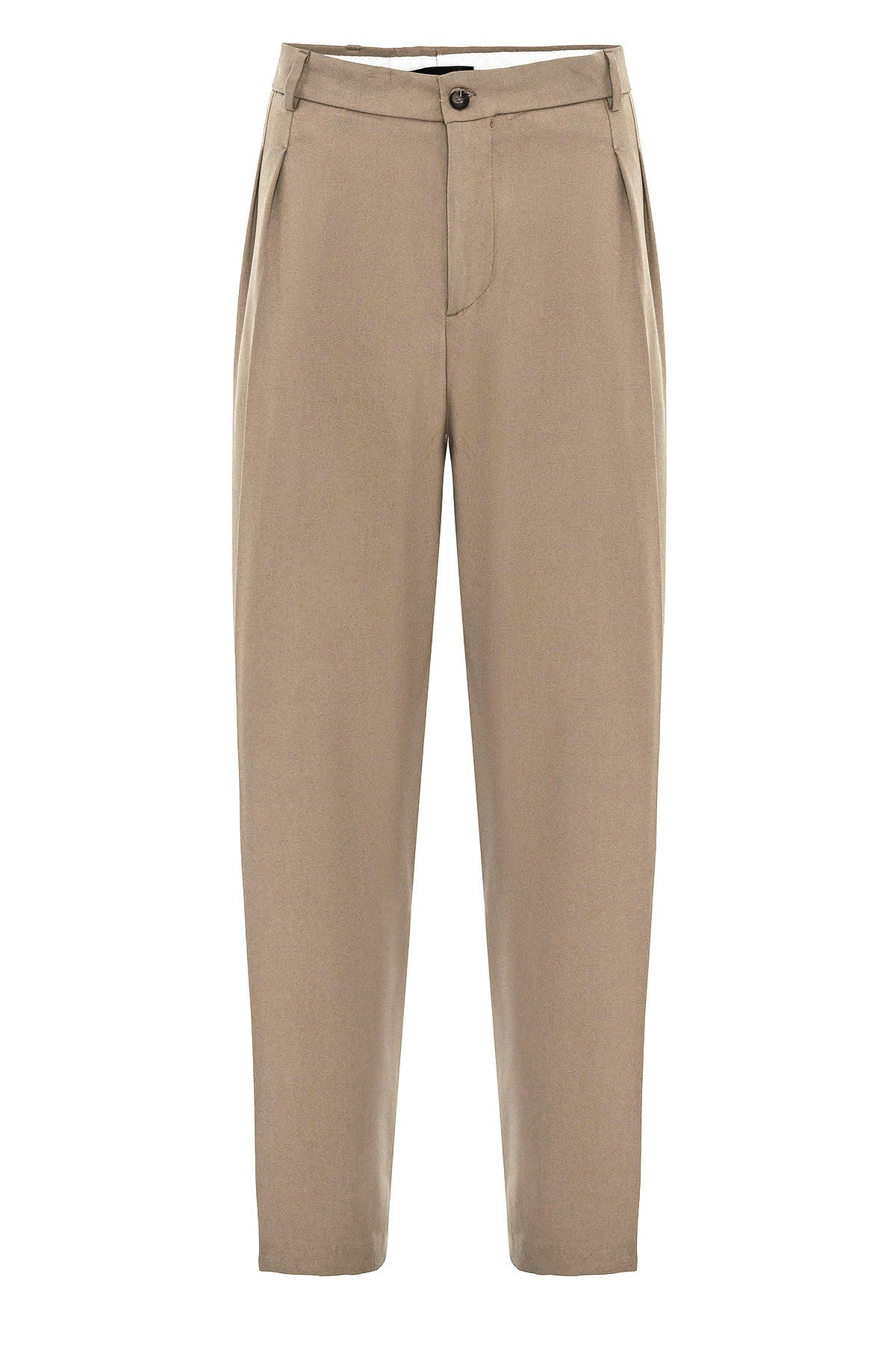High-Waisted Pleated Relaxed-Fit Men's Pants