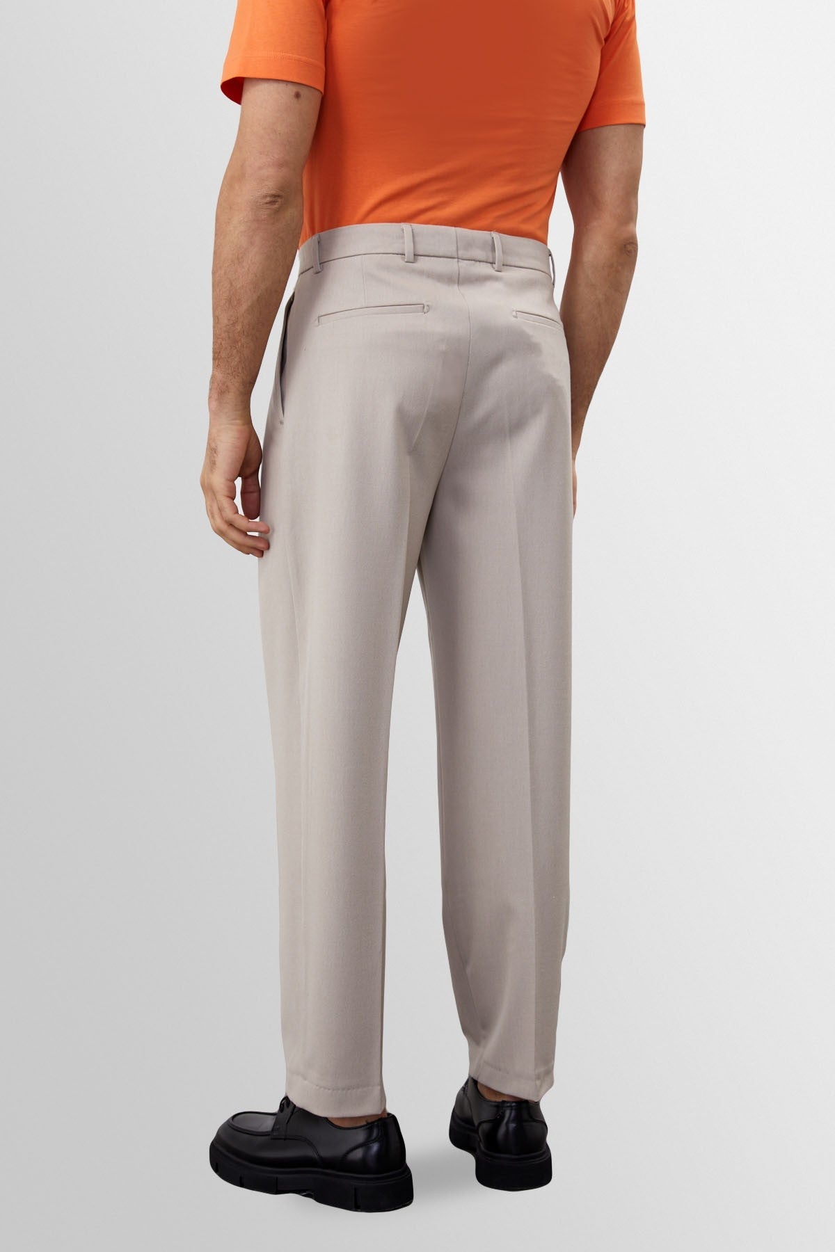 High-Waisted Pleated Relaxed-Fit Men's Pants