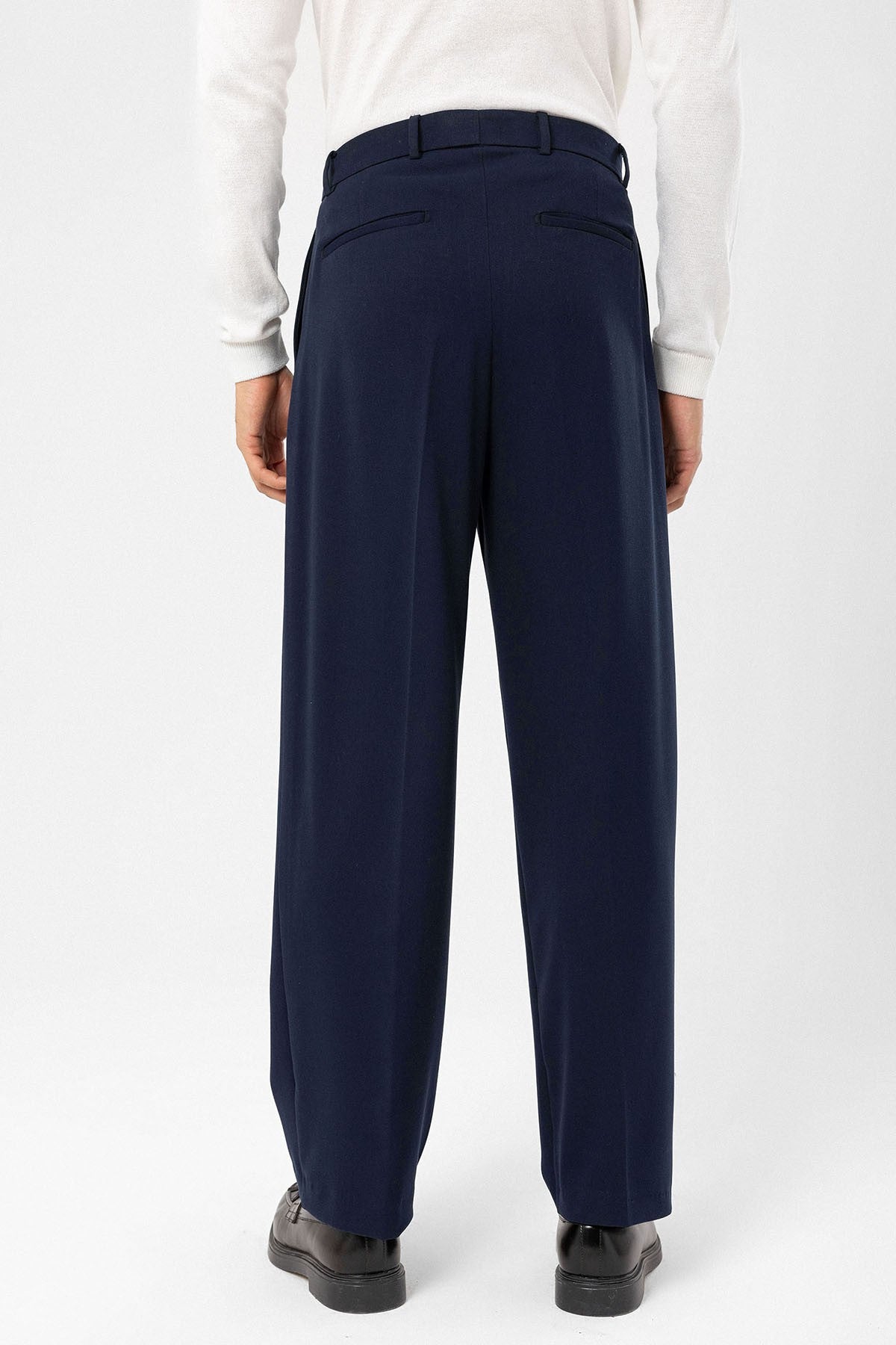 High-Waisted Pleated Relaxed-Fit Men's Pants