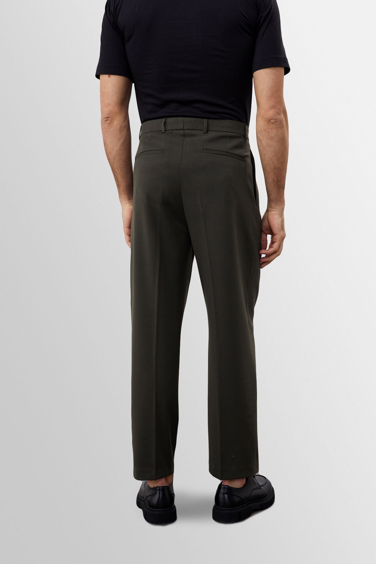 High-Waisted Pleated Relaxed-Fit Men's Pants