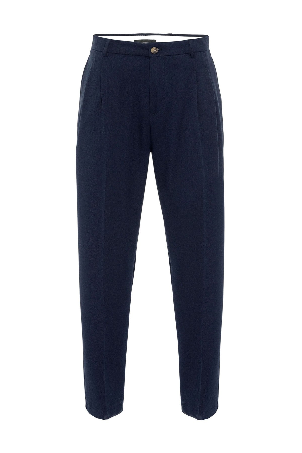 High-Waisted Pleated Relaxed-Fit Men's Pants