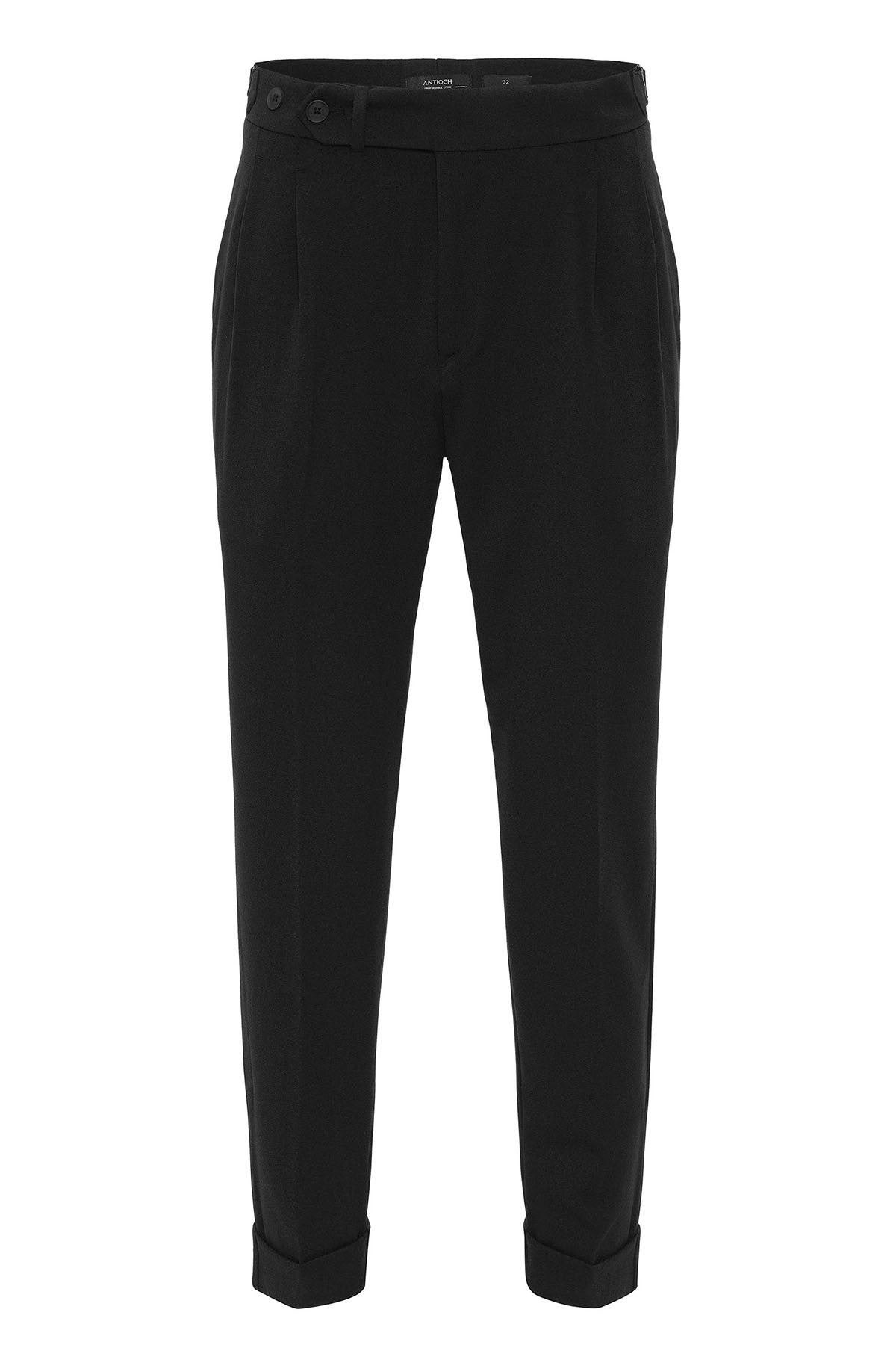 High-Waisted Pleated Carrot-Fit Men's Pants