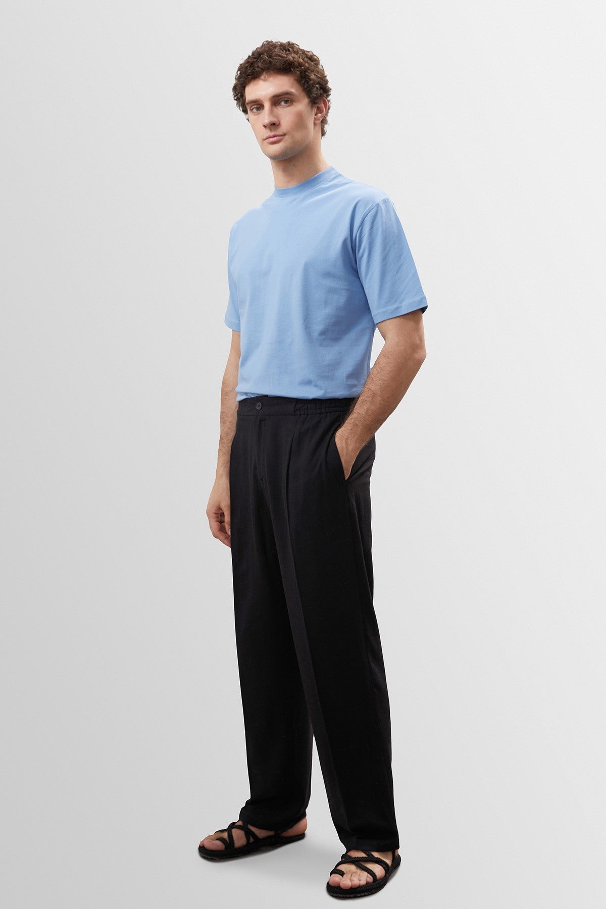 Antioch High-Waisted Pleated Linen-Blend Men's Pants