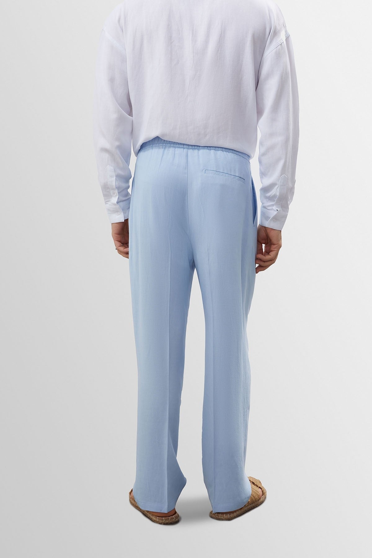 Antioch High-Waisted Pleated Linen-Blend Men's Pants