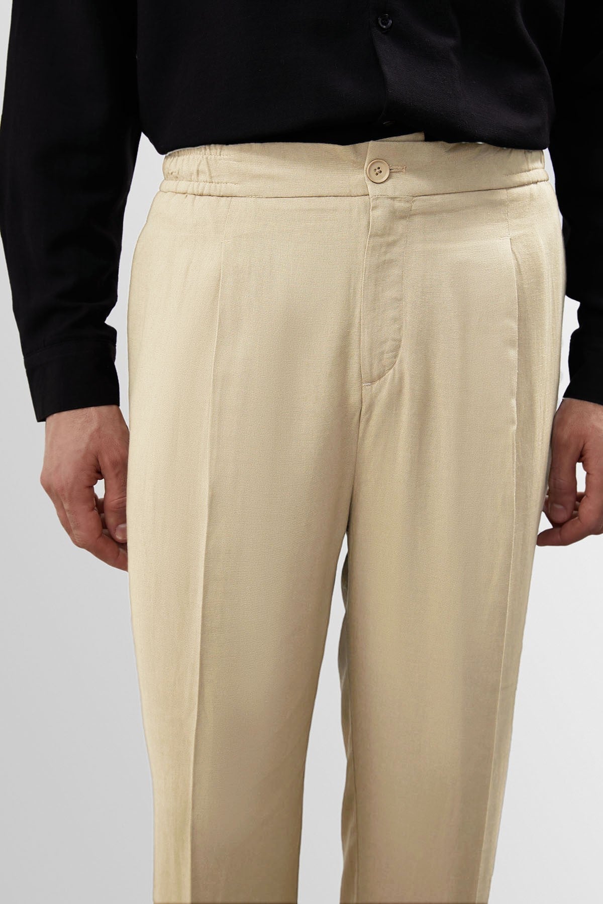 Antioch High-Waisted Pleated Linen-Blend Men's Pants
