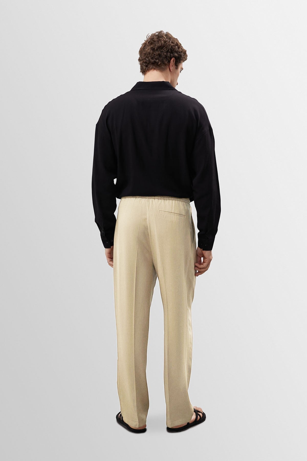 Antioch High-Waisted Pleated Linen-Blend Men's Pants