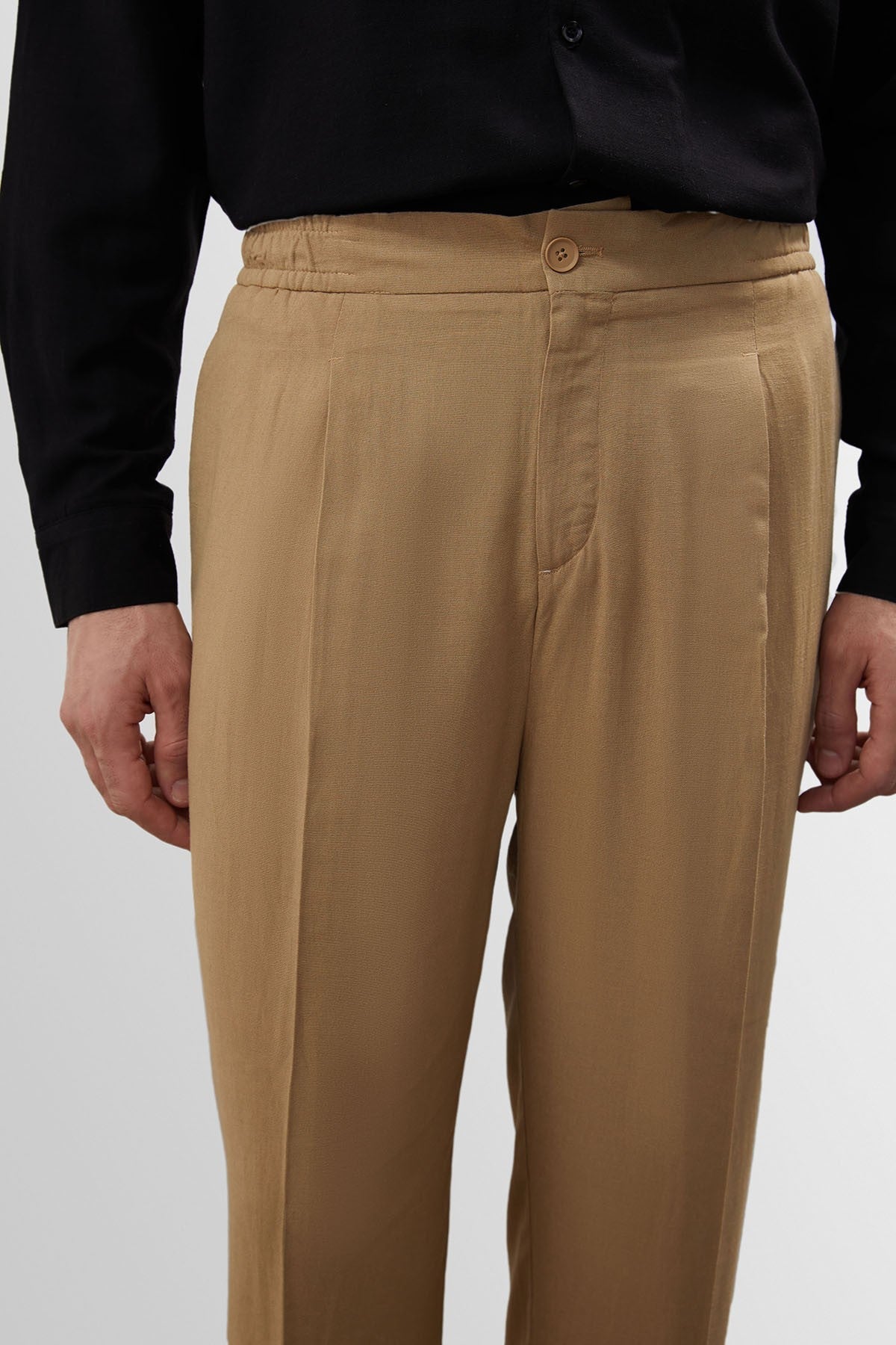 Antioch High-Waisted Pleated Linen-Blend Men's Pants