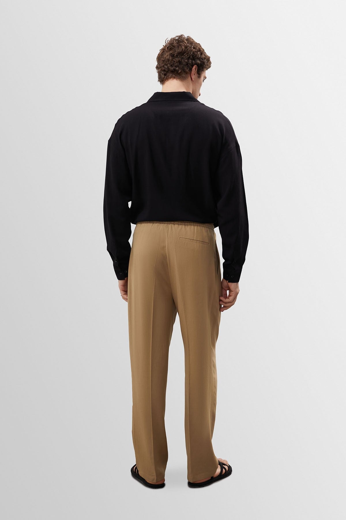 Antioch High-Waisted Pleated Linen-Blend Men's Pants