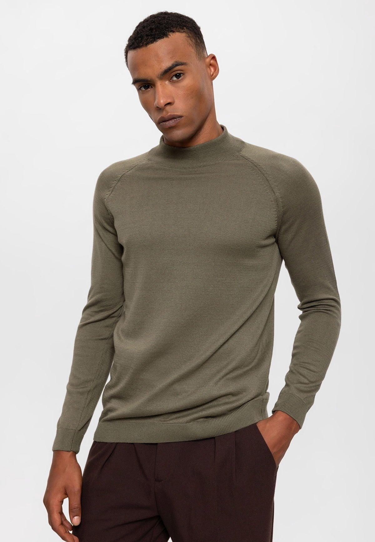 Antioch Men's Half-Turtleneck Sweater
