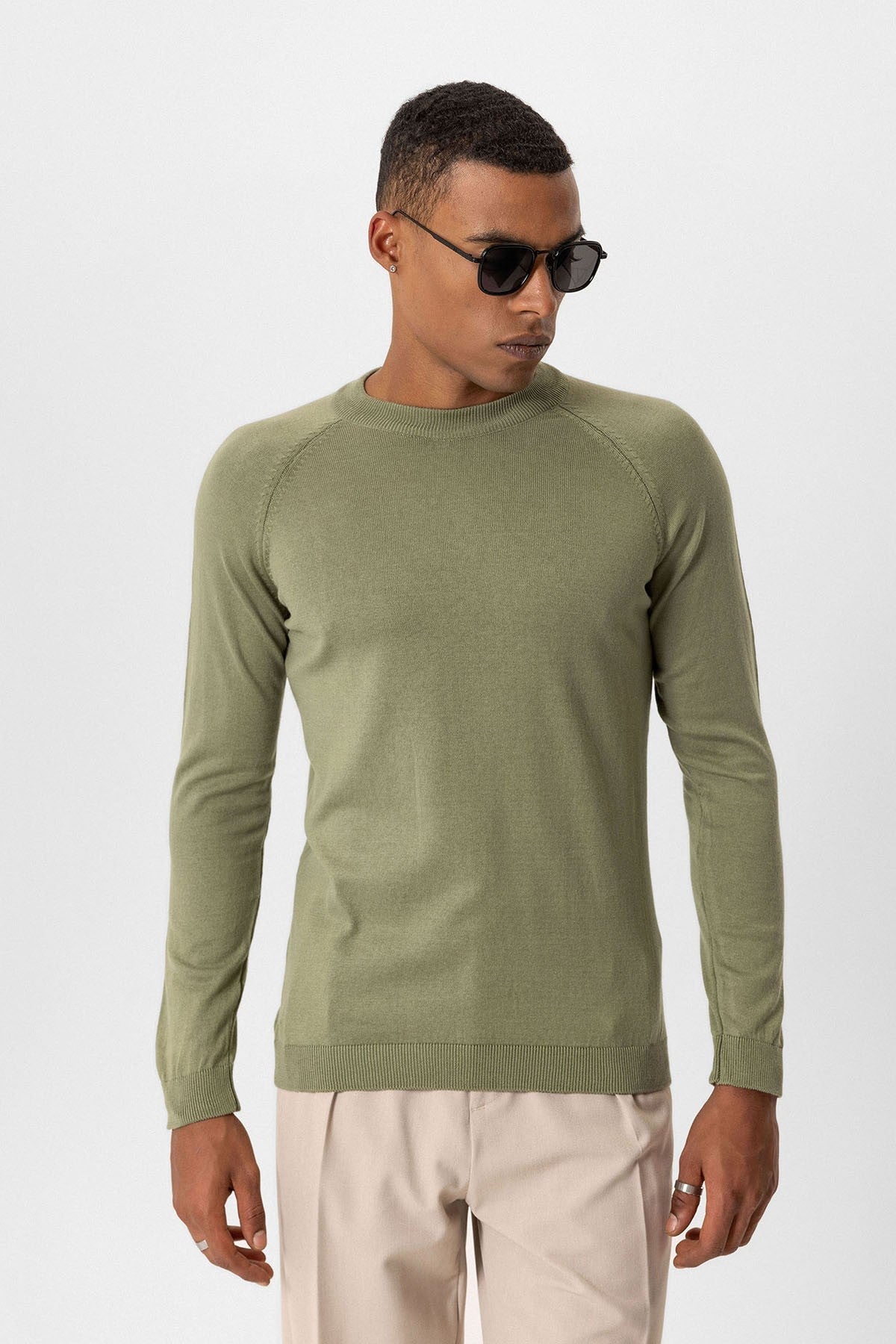 Antioch Bike Neck Slim-Fit Knit Sweater