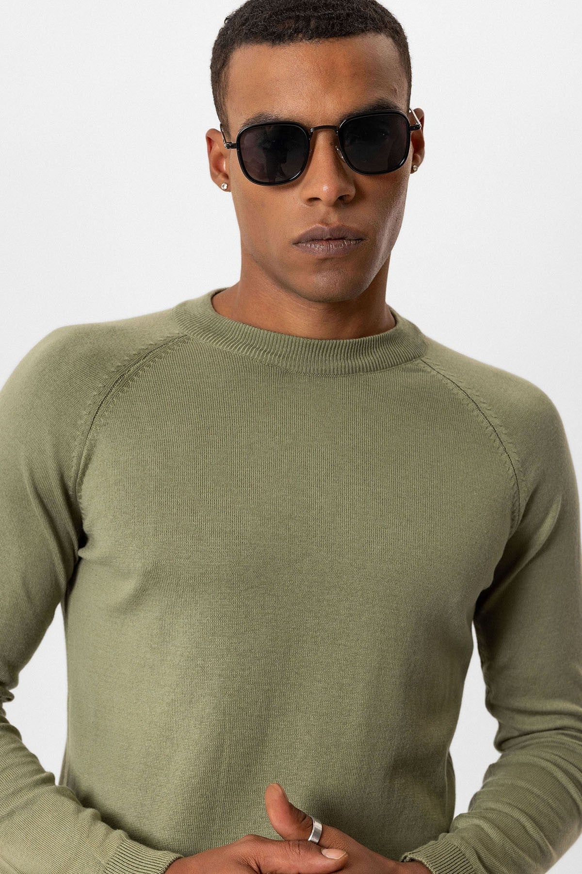 Antioch Bike Neck Slim-Fit Knit Sweater