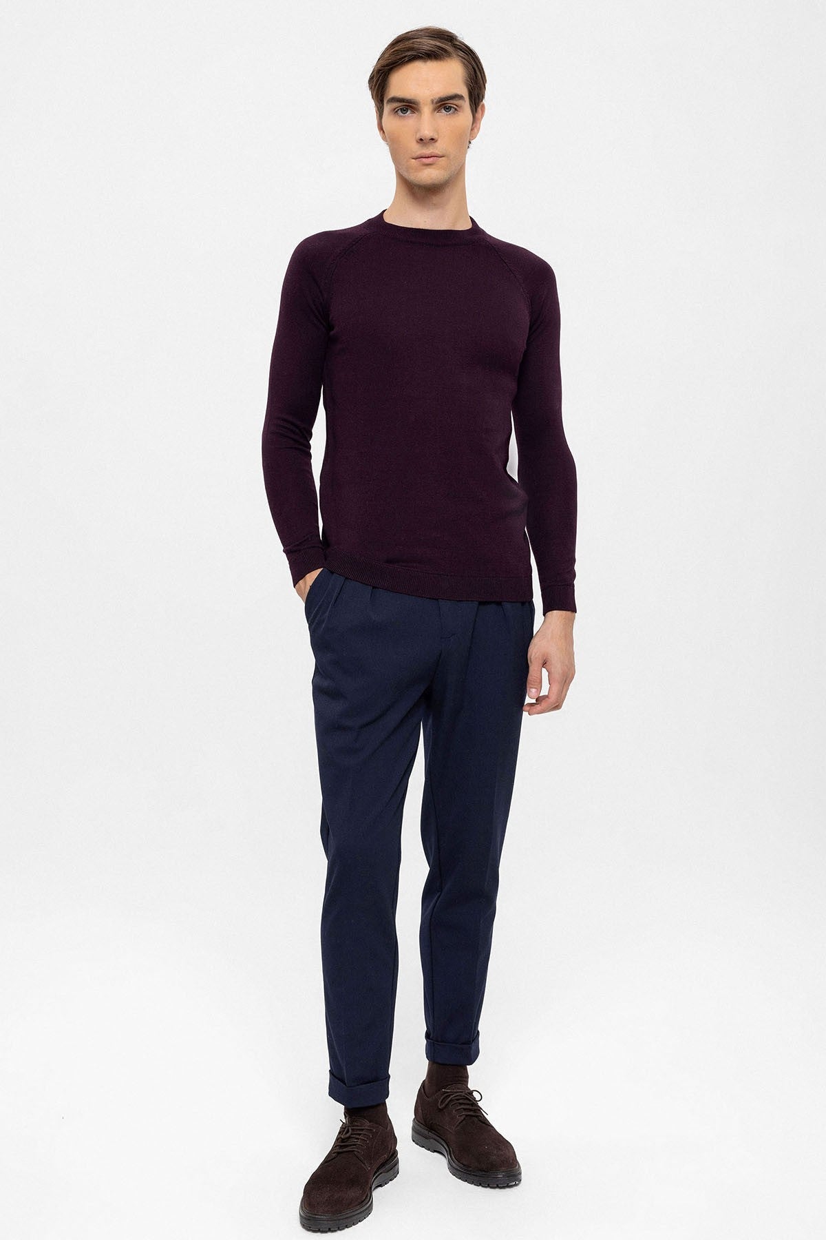 Antioch Bike Neck Slim-Fit Knit Sweater