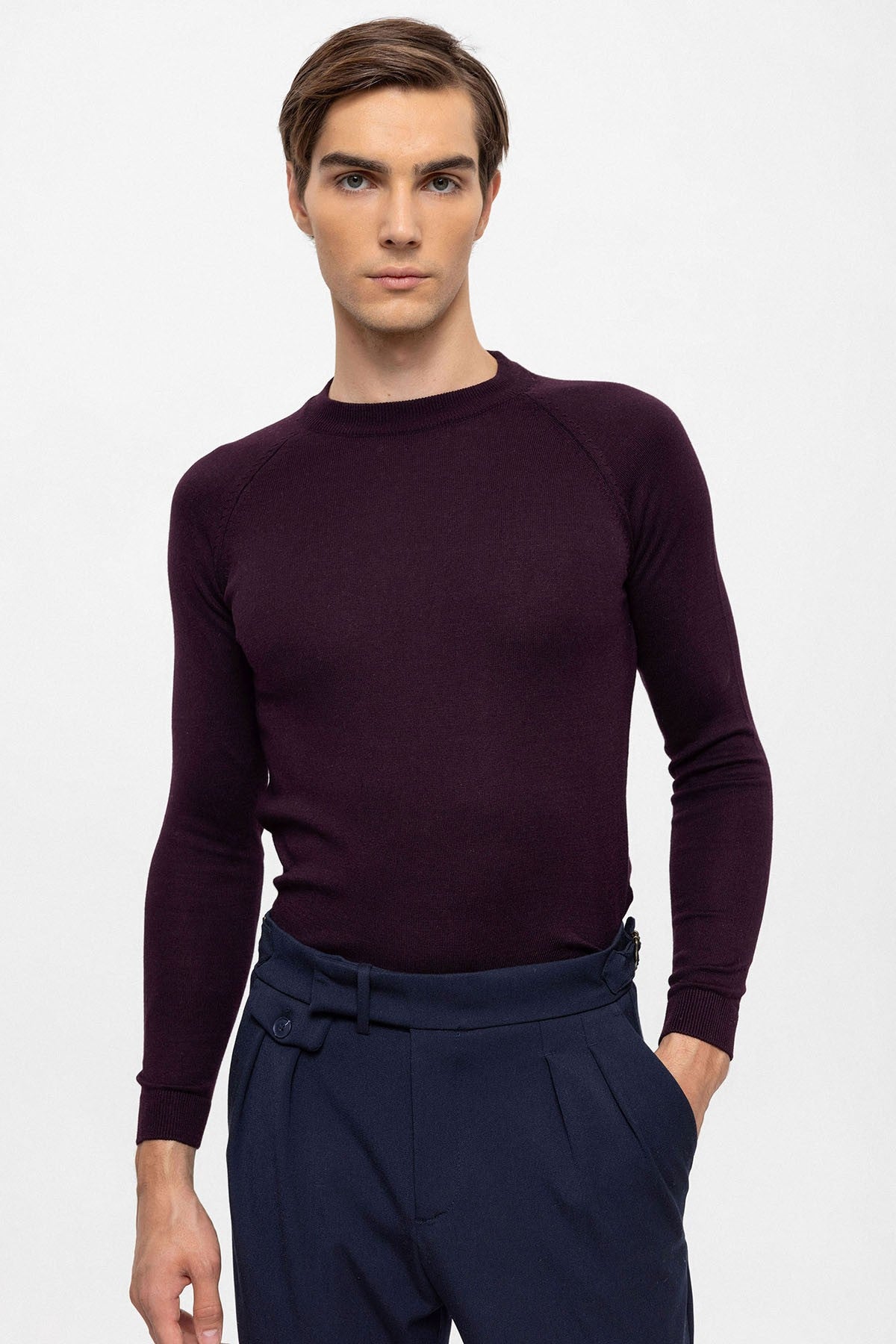 Antioch Bike Neck Slim-Fit Knit Sweater
