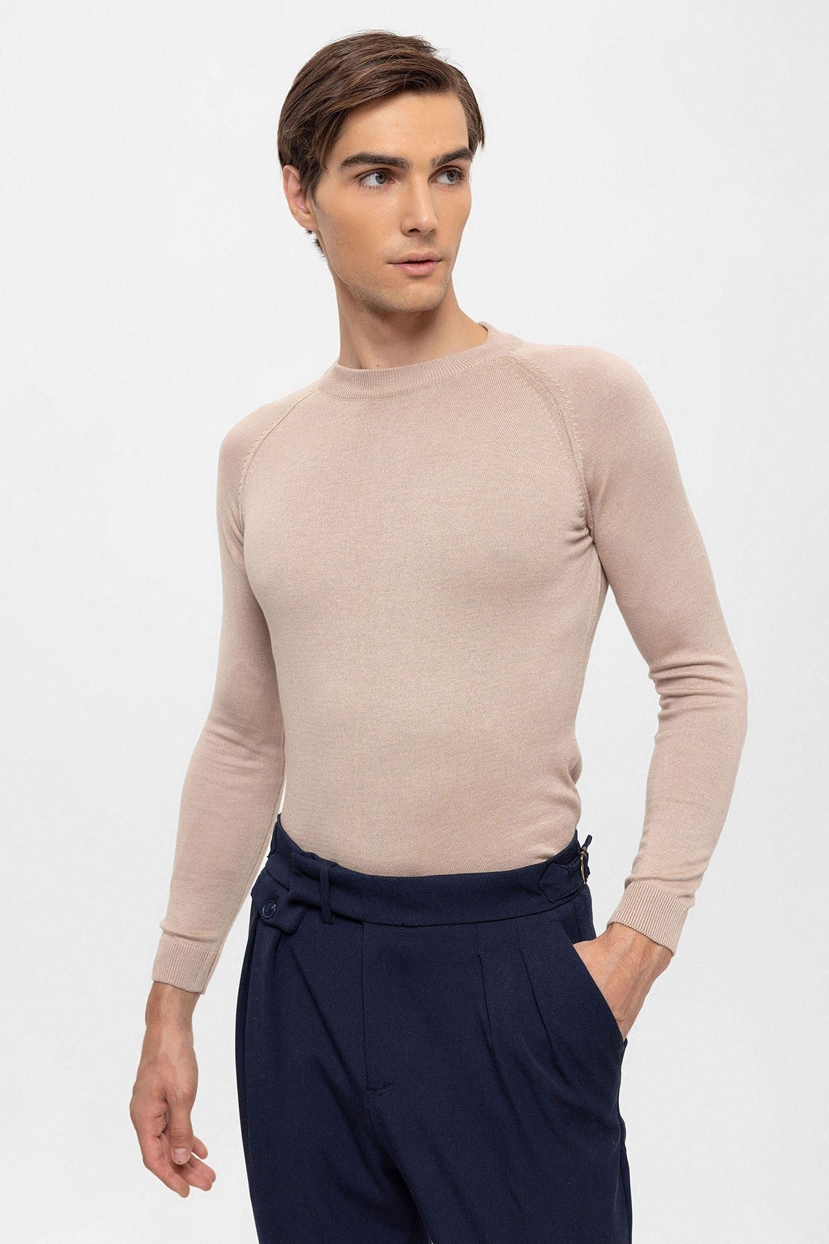 Antioch Bike Neck Slim-Fit Knit Sweater