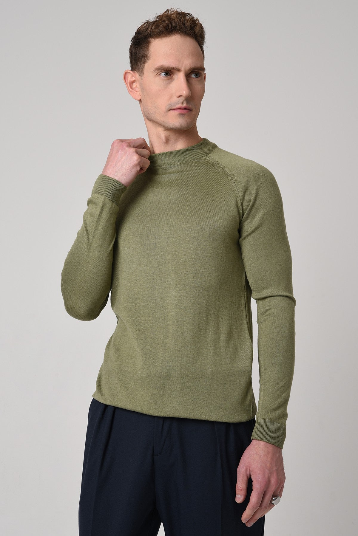 Antioch Bike Neck Slim-Fit Knit Sweater