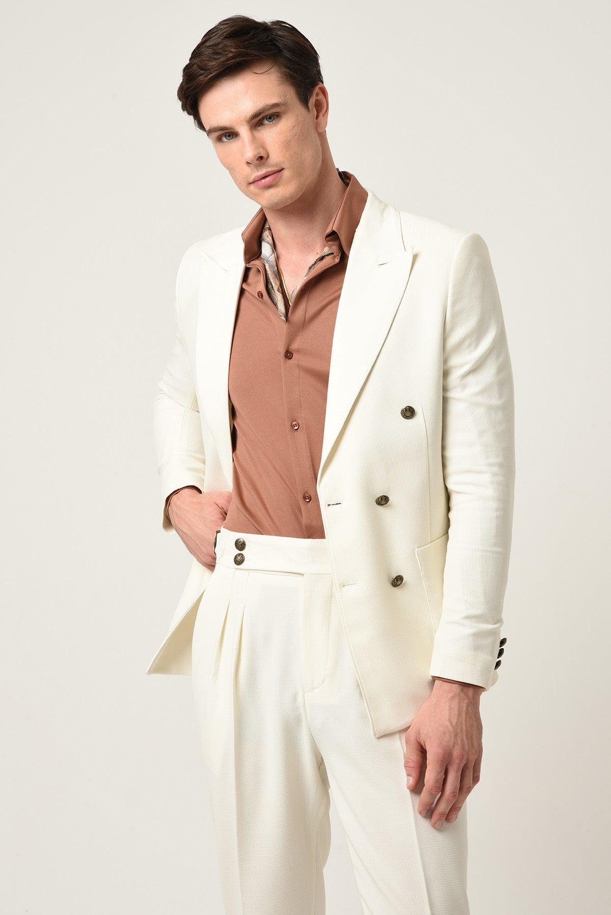 Antioch Slim-Fit Lined Double-Breasted Men's Blazer