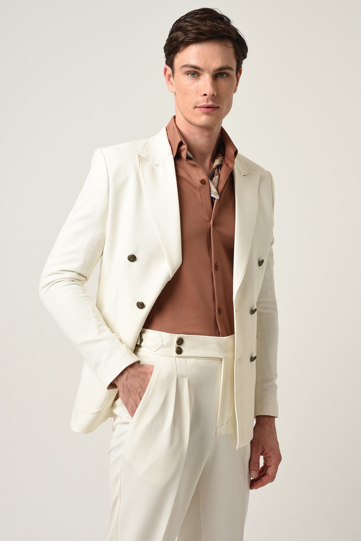 Antioch Slim-Fit Lined Double-Breasted Men's Blazer