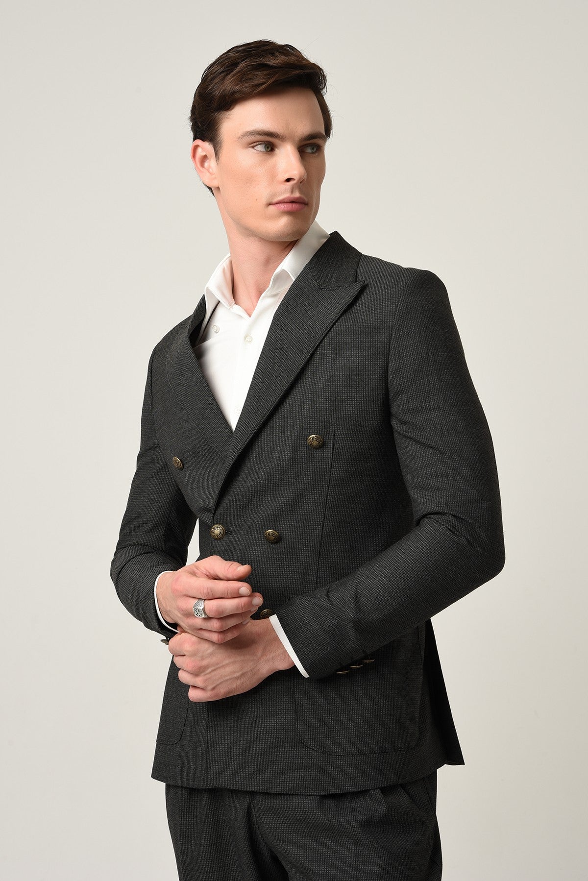 Antioch Slim-Fit Lined Double-Breasted Men's Blazer