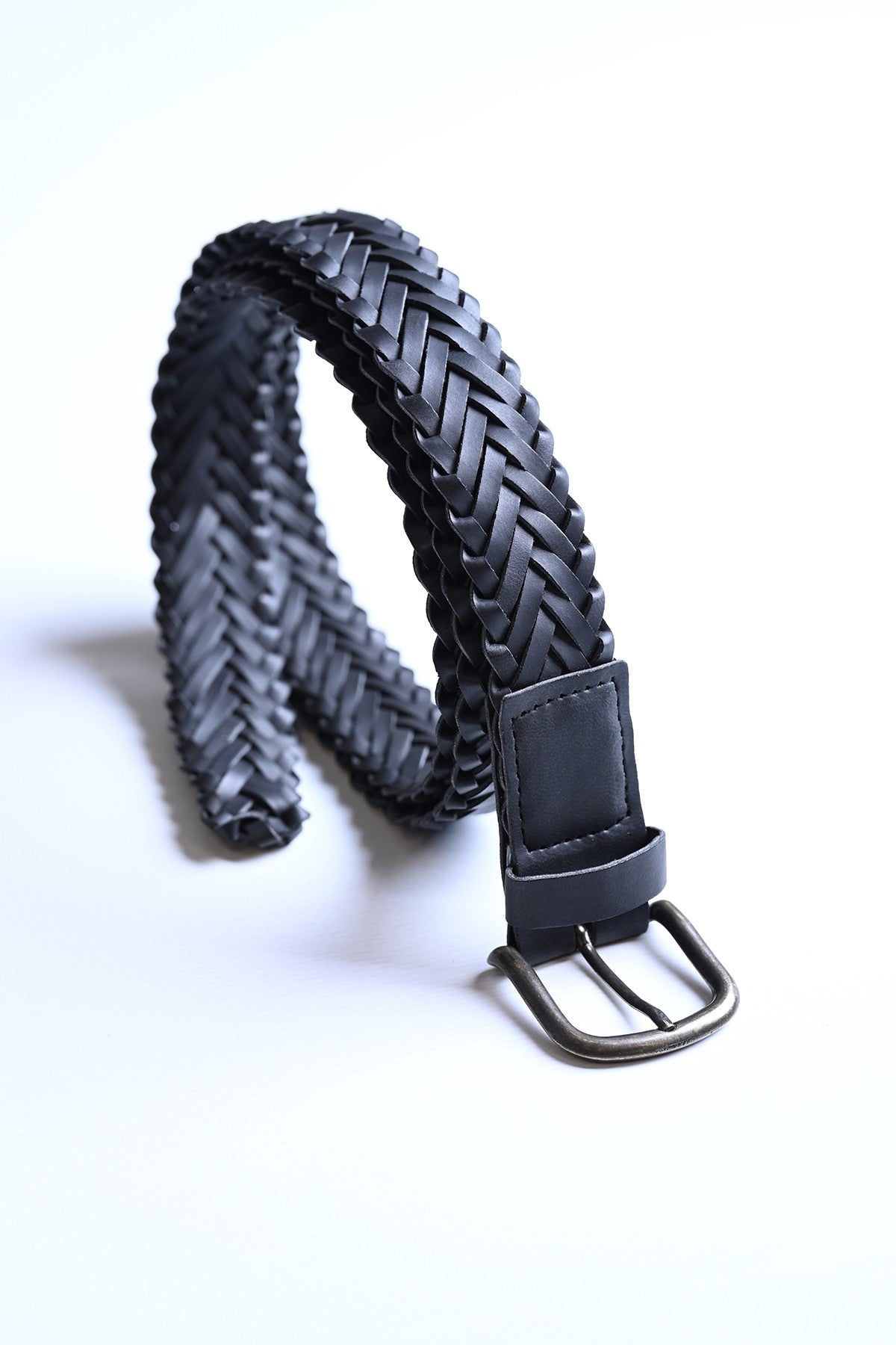 Antioch Faux Leather Knitted Men's Belt