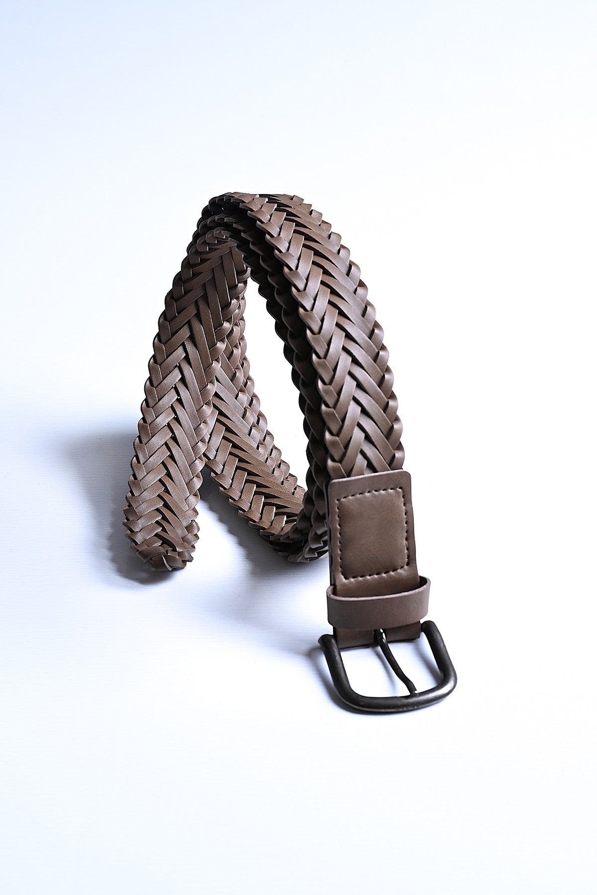 Antioch Faux Leather Knitted Men's Belt