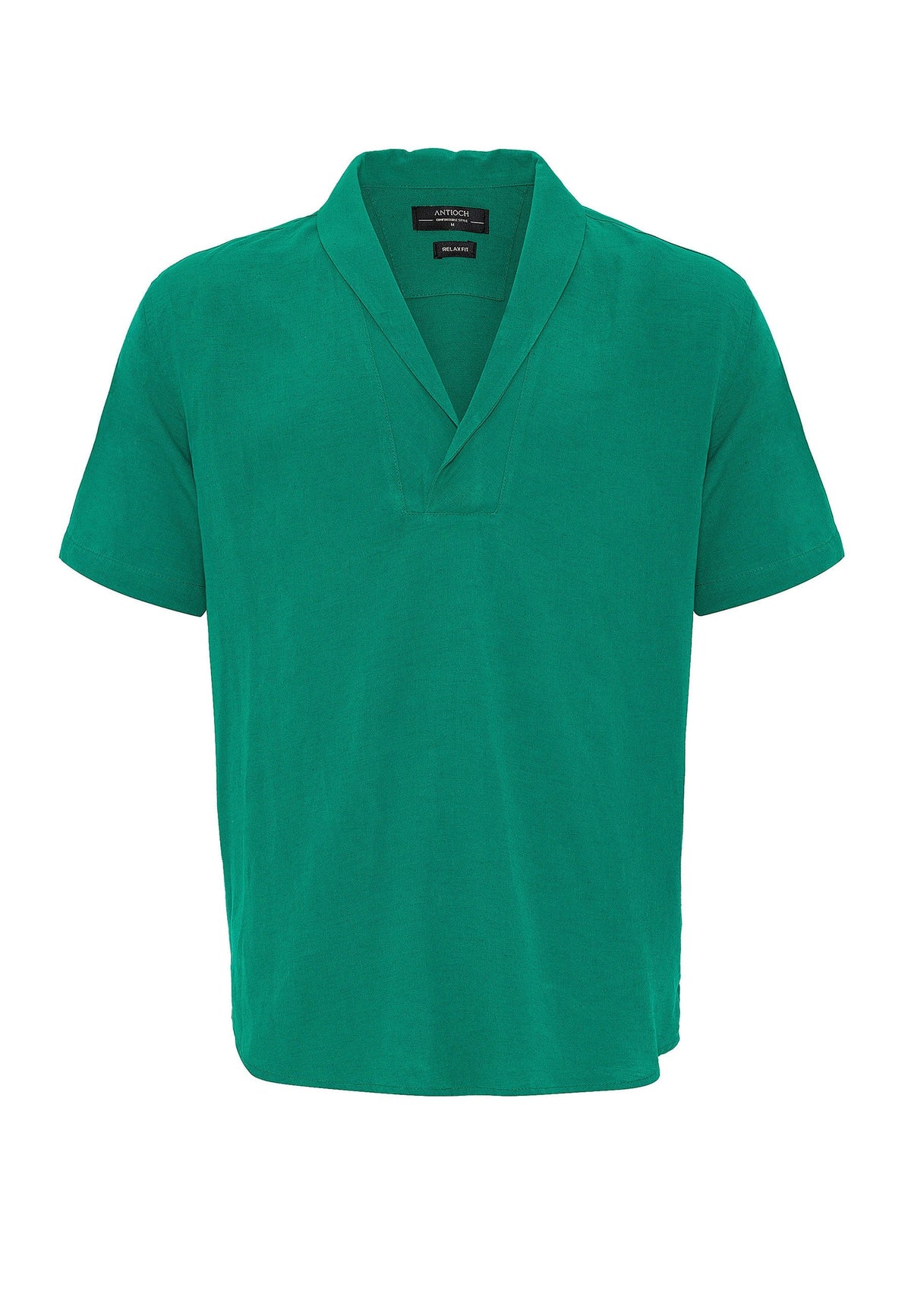Antioch Relax Fit Short-Sleeved Men's Shirt with a Shawl Collar