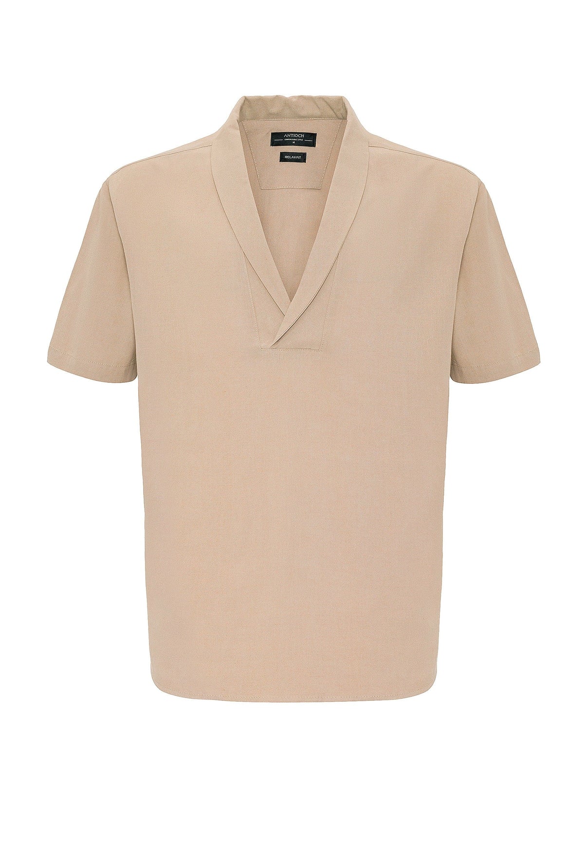 Antioch Relax Fit Short-Sleeved Men's Shirt with a Shawl Collar