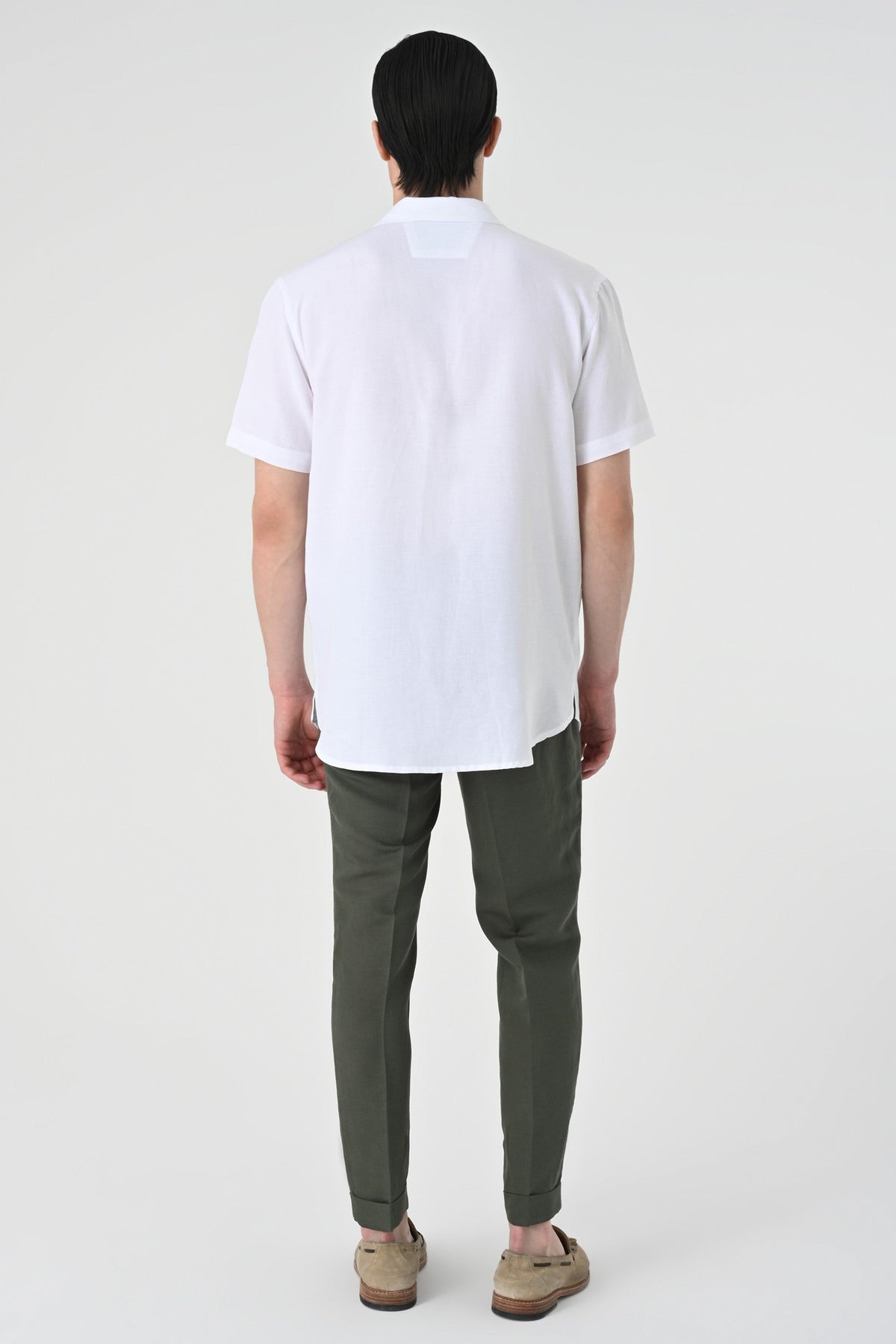 Antioch Relax Fit Short-Sleeved Men's Shirt with a Shawl Collar